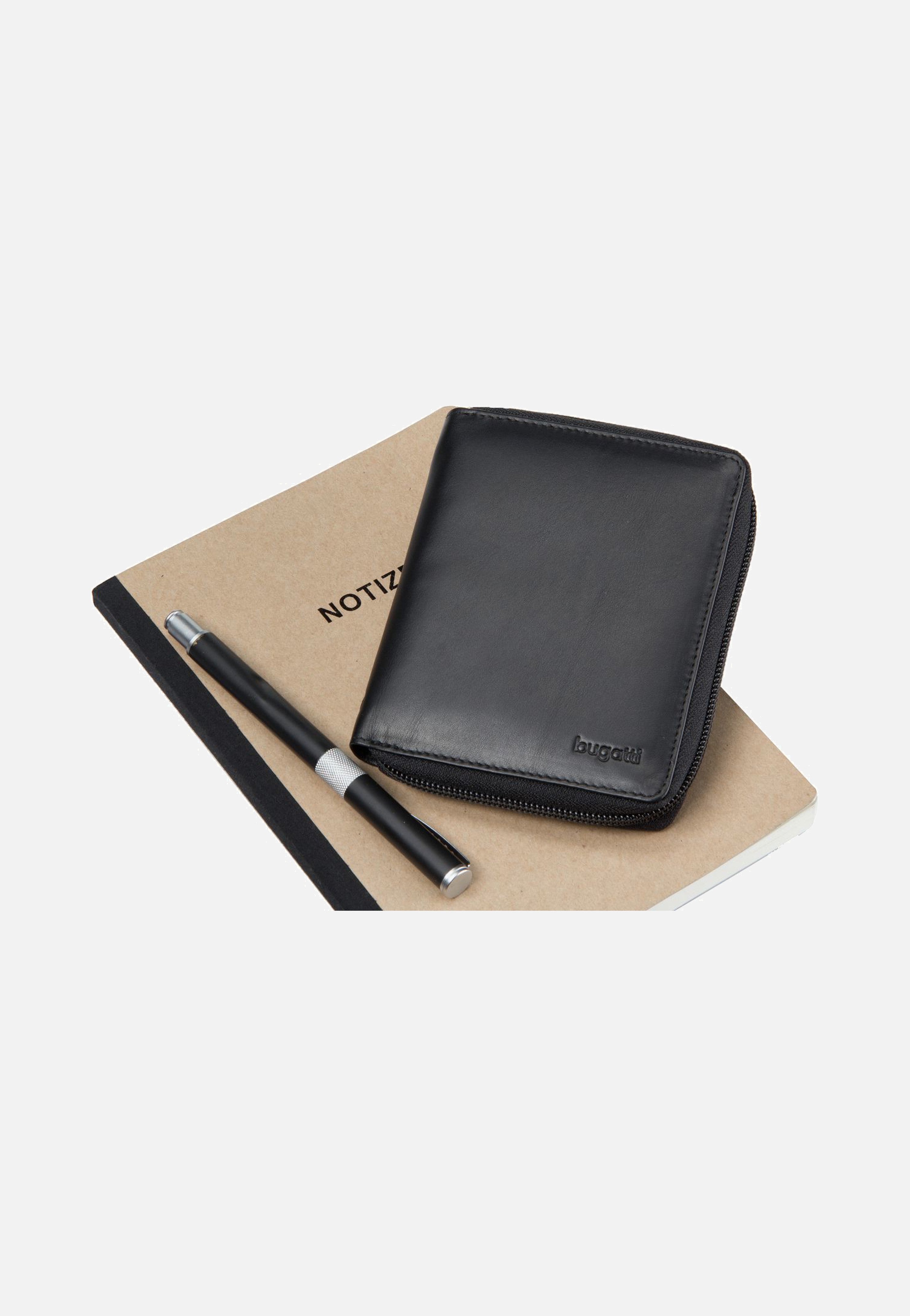 Bugatti Primo Zip 8 Schwarz Portemonnaie