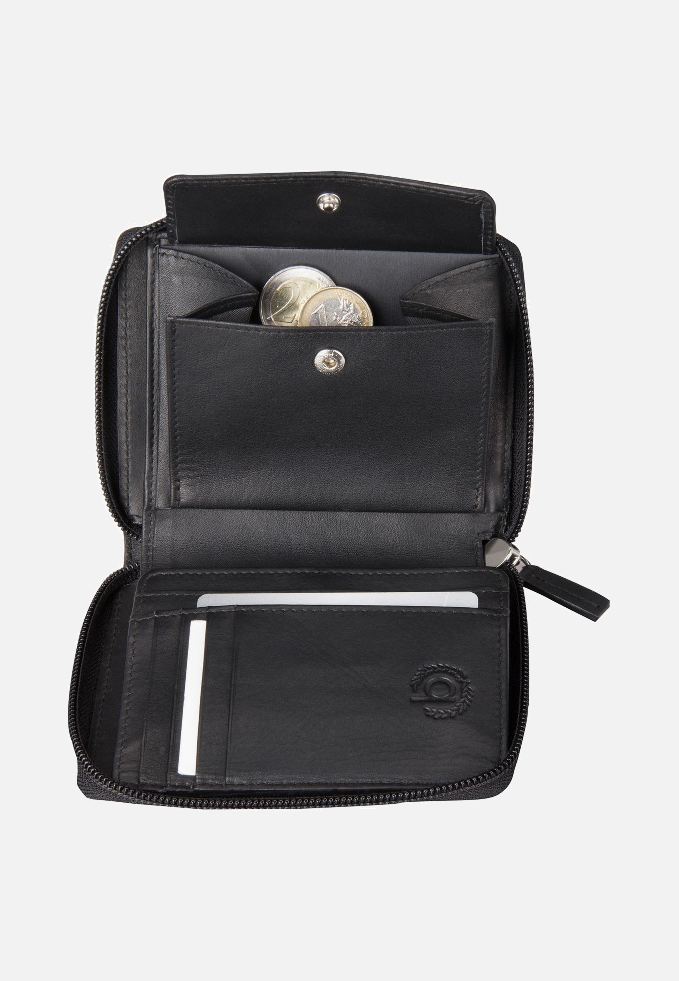 Bugatti Primo Zip 8 Schwarz Portemonnaie