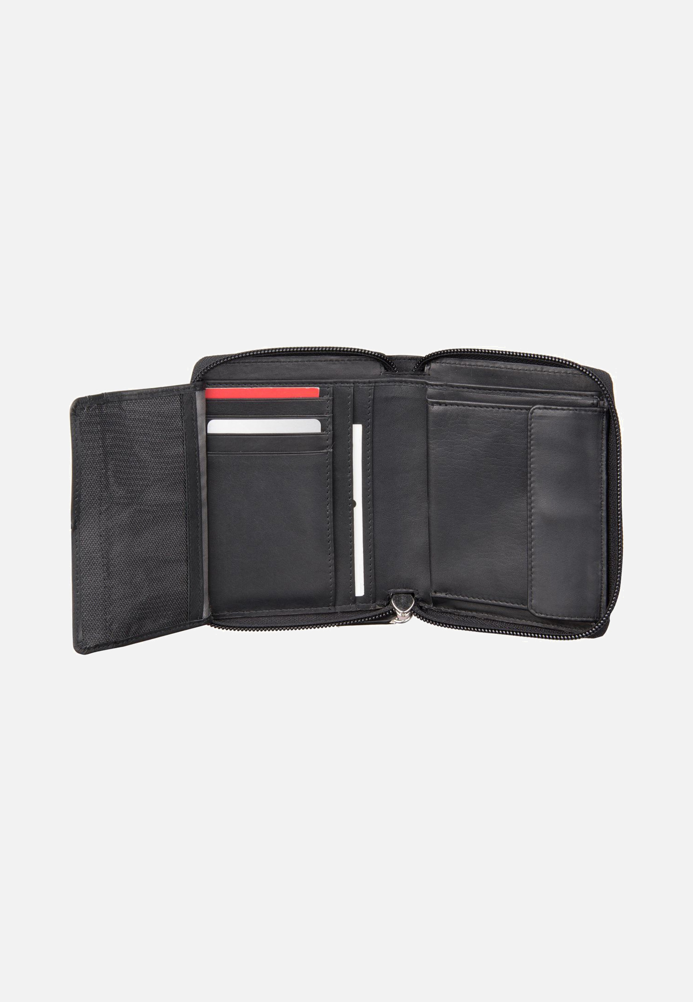 Bugatti Primo Zip 8 Schwarz Portemonnaie
