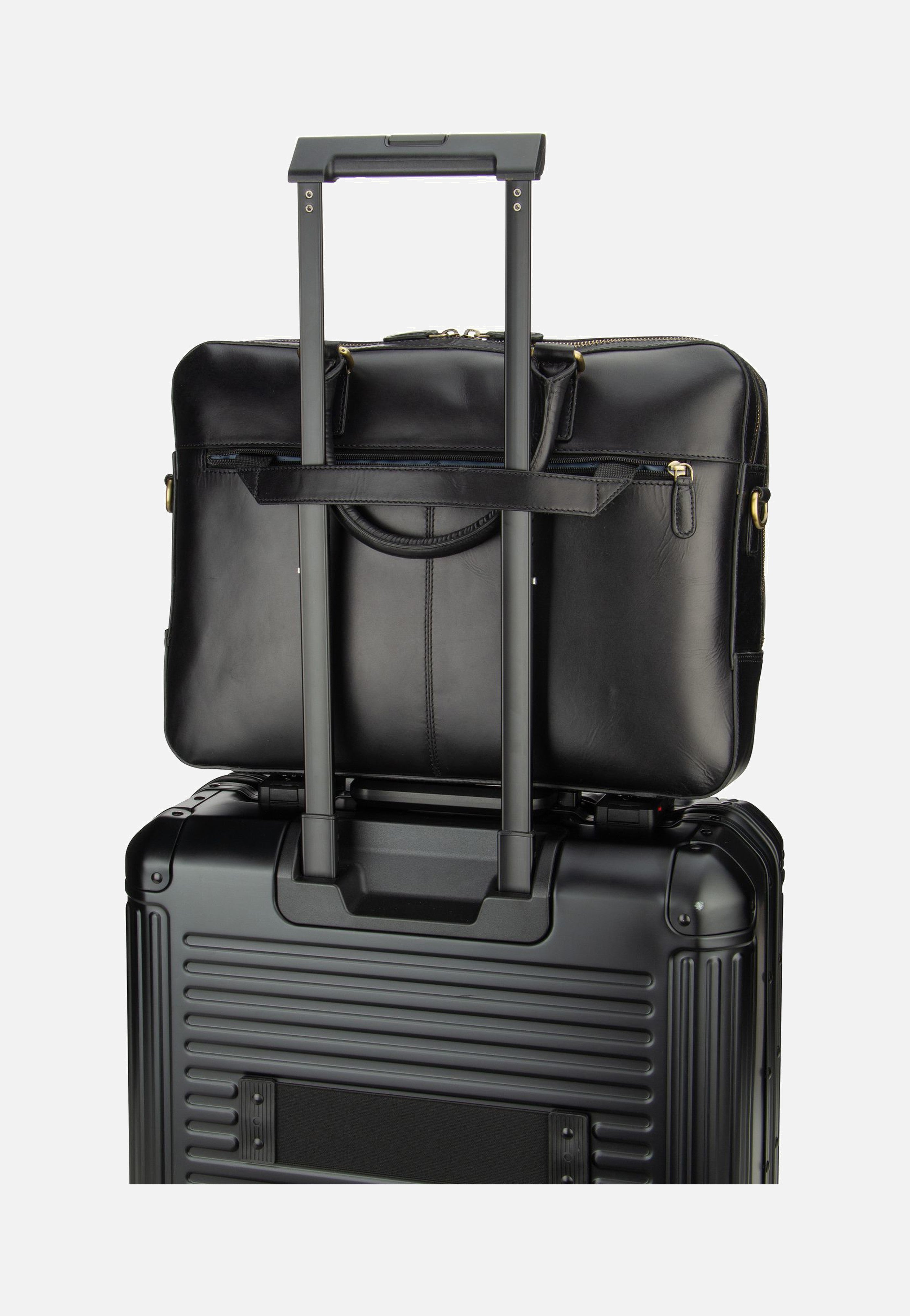 Bugatti Remo Large Schwarz Aktentasche