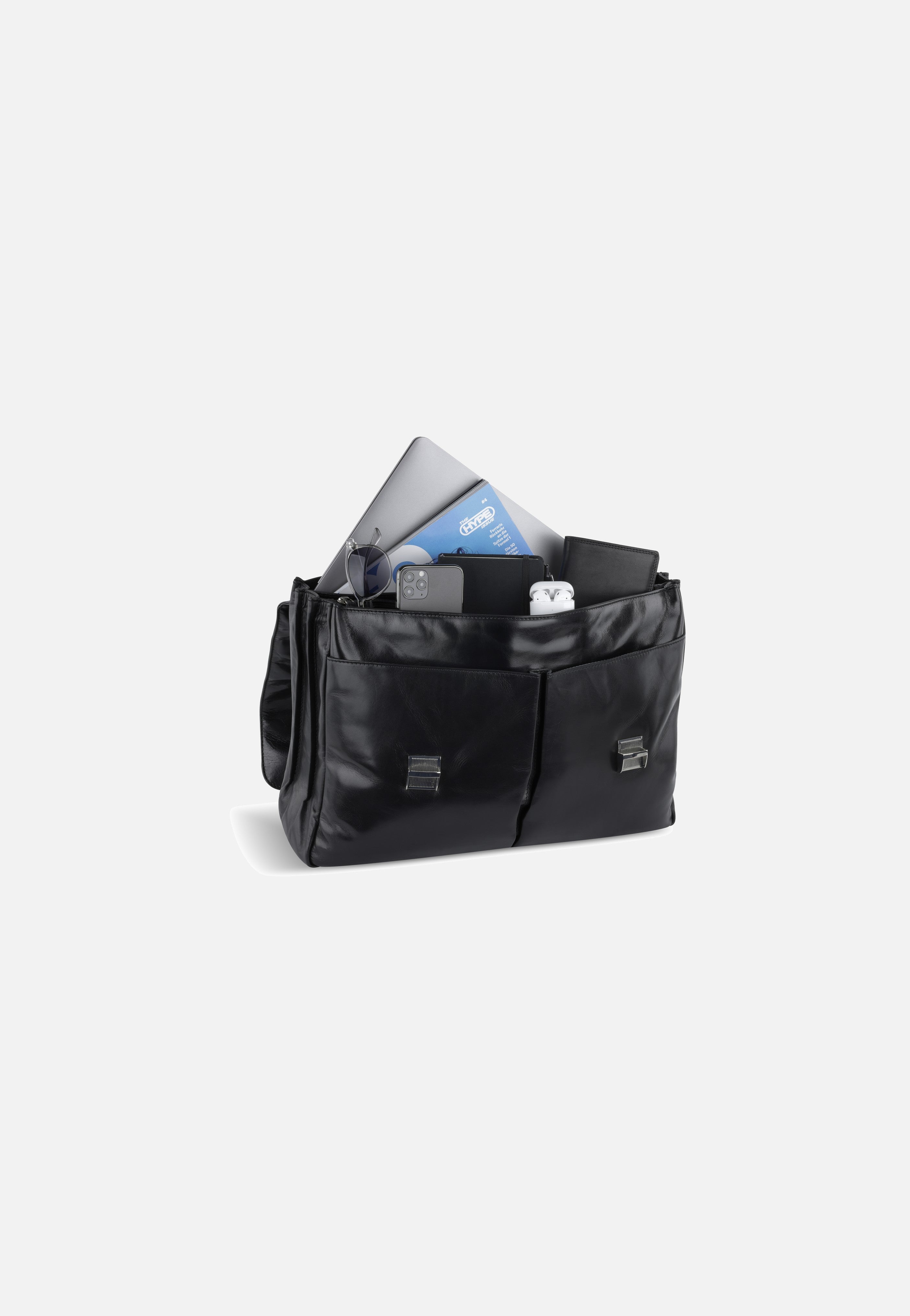 Bugatti Romano Large Schwarz Aktentasche
