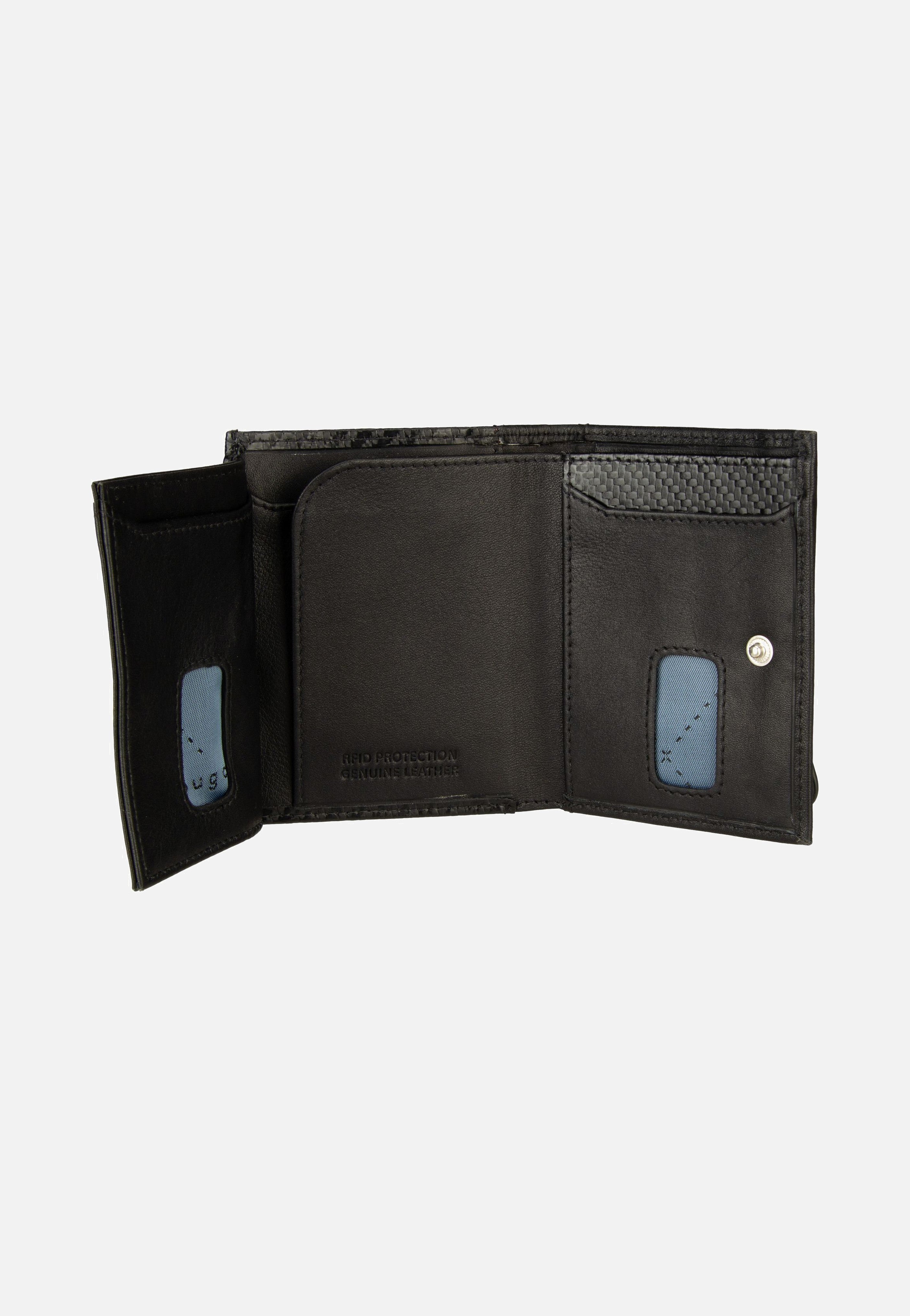 Bugatti Secure Slim Mini Zip Special 1485C Schwarz Portemonnaie