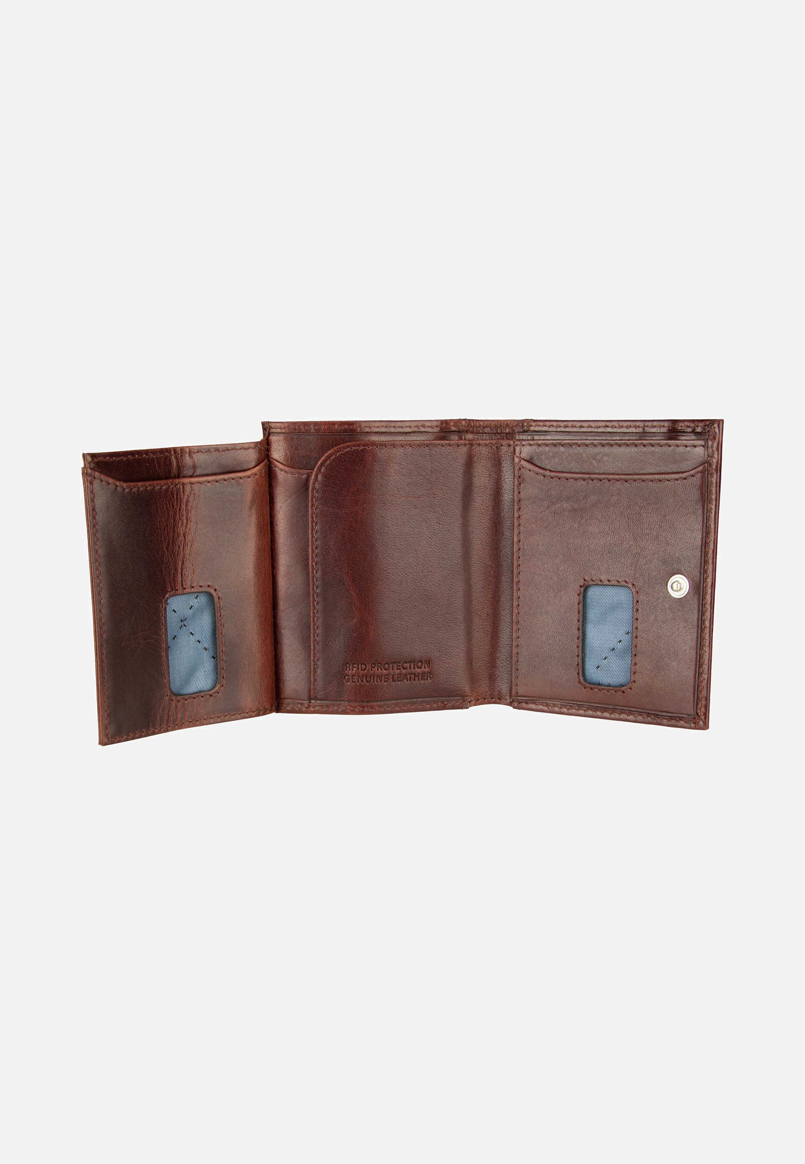 Bugatti Secure Slim Mini Zip Special 1485R Braun Portemonnaie