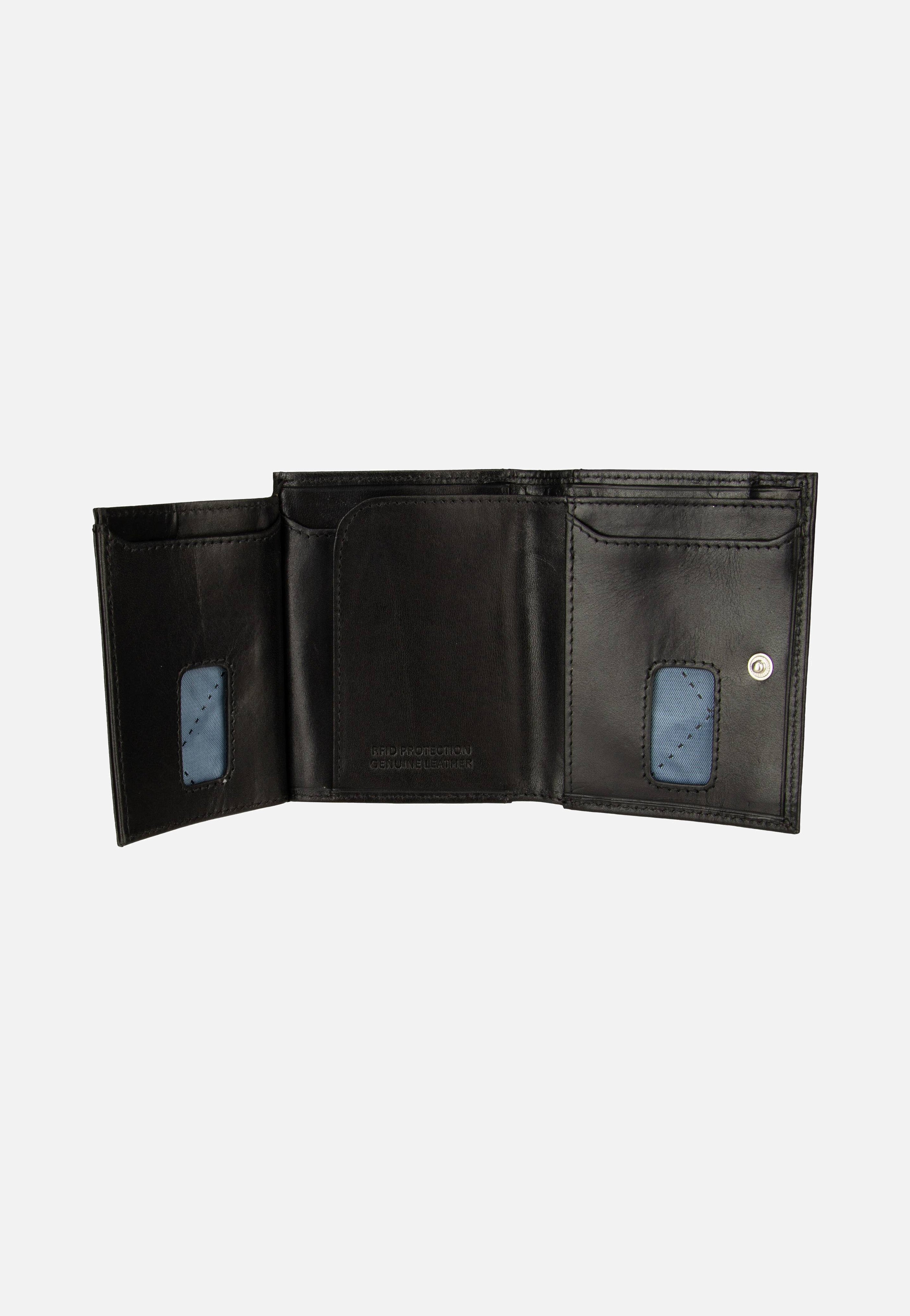 Bugatti Secure Slim Mini Zip Special 1485R Schwarz Portemonnaie