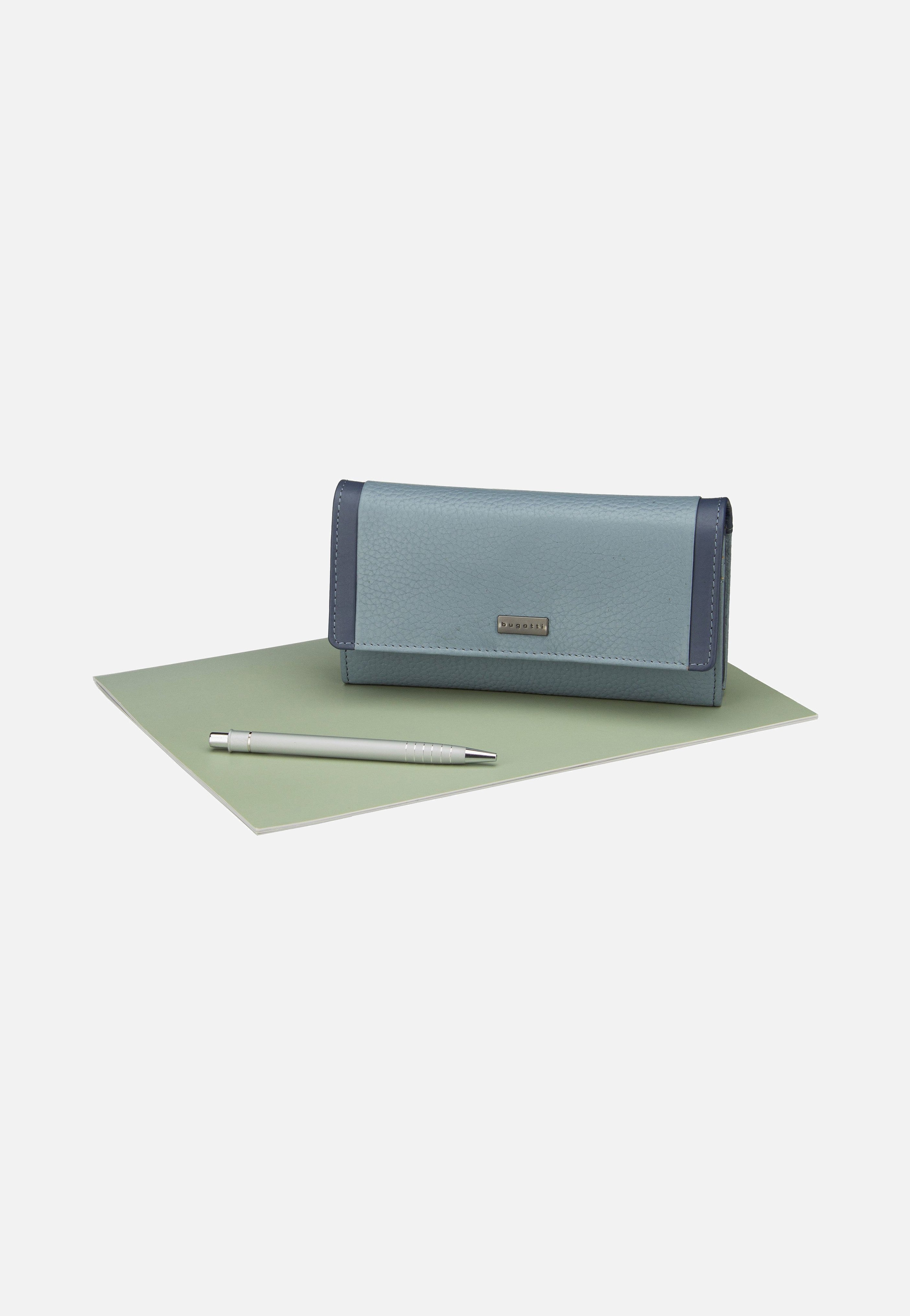 Bugatti Sina Ladies Long With Flap Denim Portemonnaie