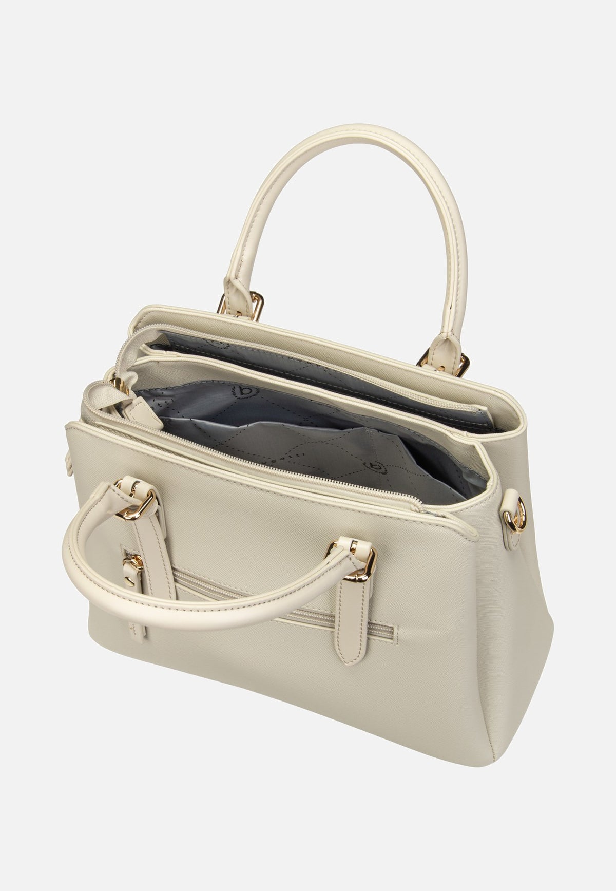 Bugatti Ella Saffiano Bowling Bag M Beige Bowling Bag