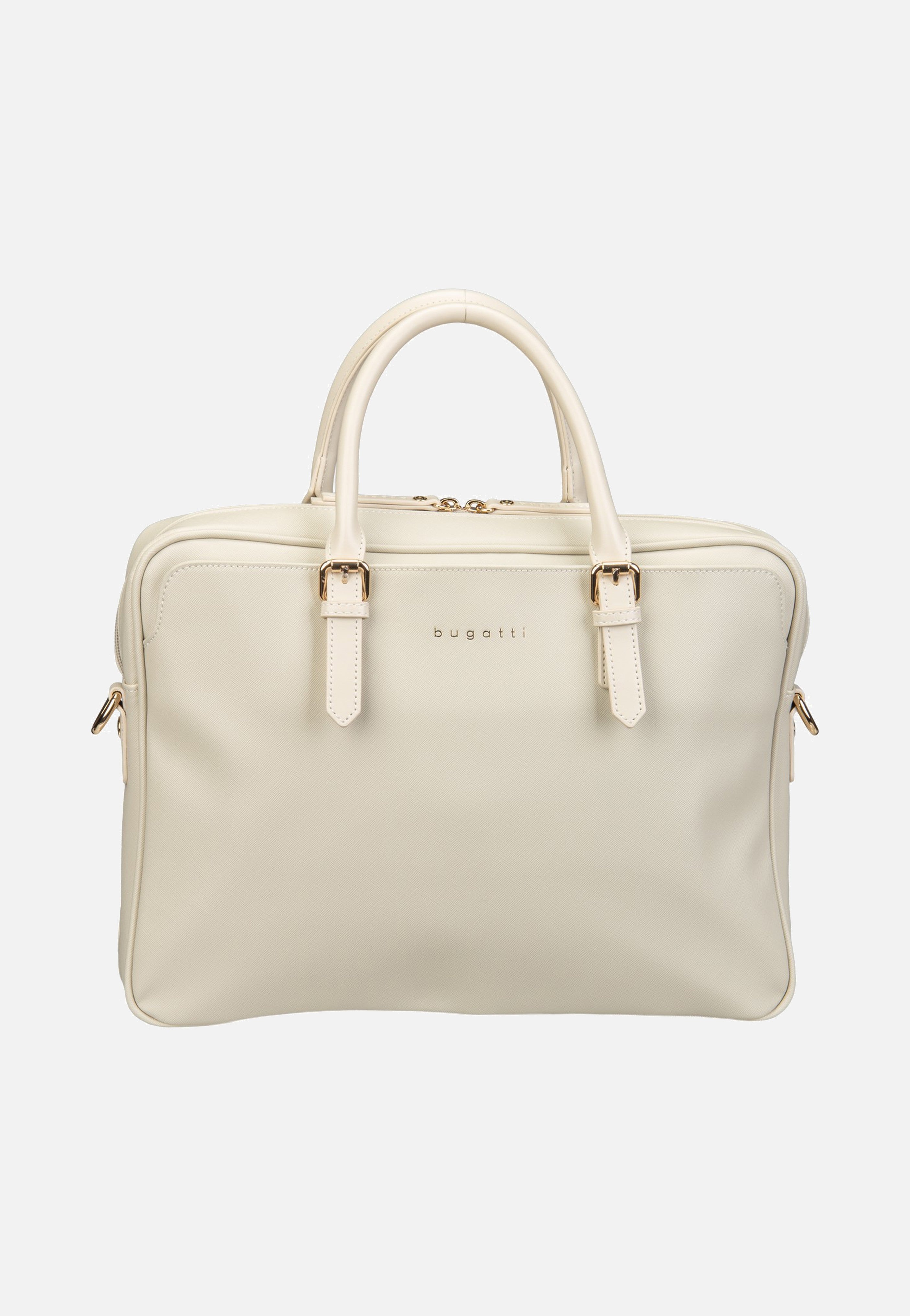Bugatti Ella Saffiano Briefcase Beige Aktentasche