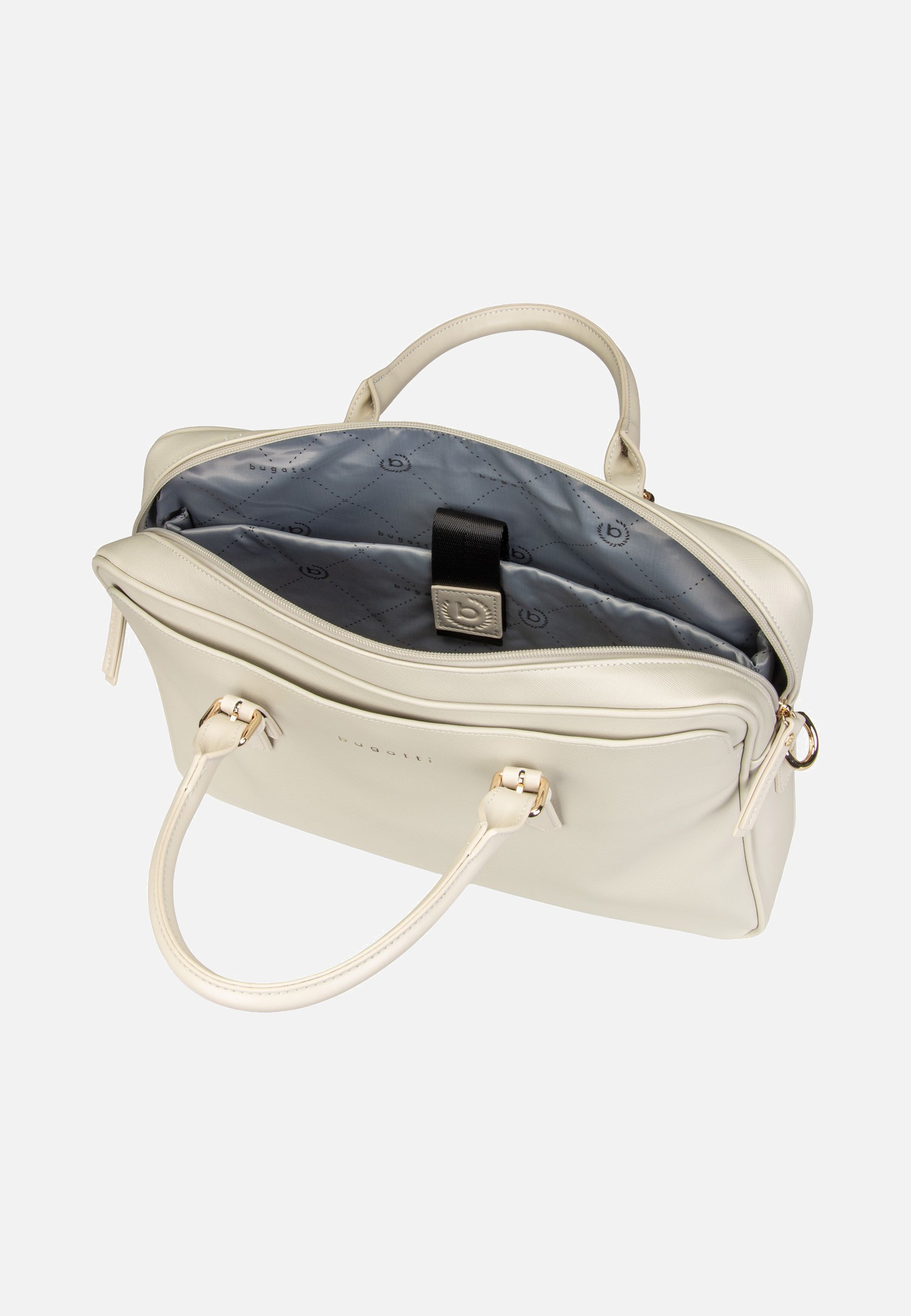 Bugatti Ella Saffiano Briefcase Beige Aktentasche
