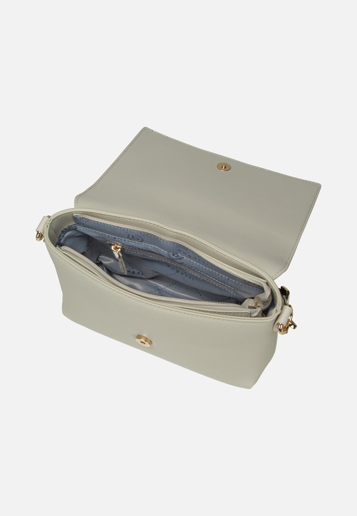 Bugatti Ella Saffiano Shoulder Bag Beige Schultertasche