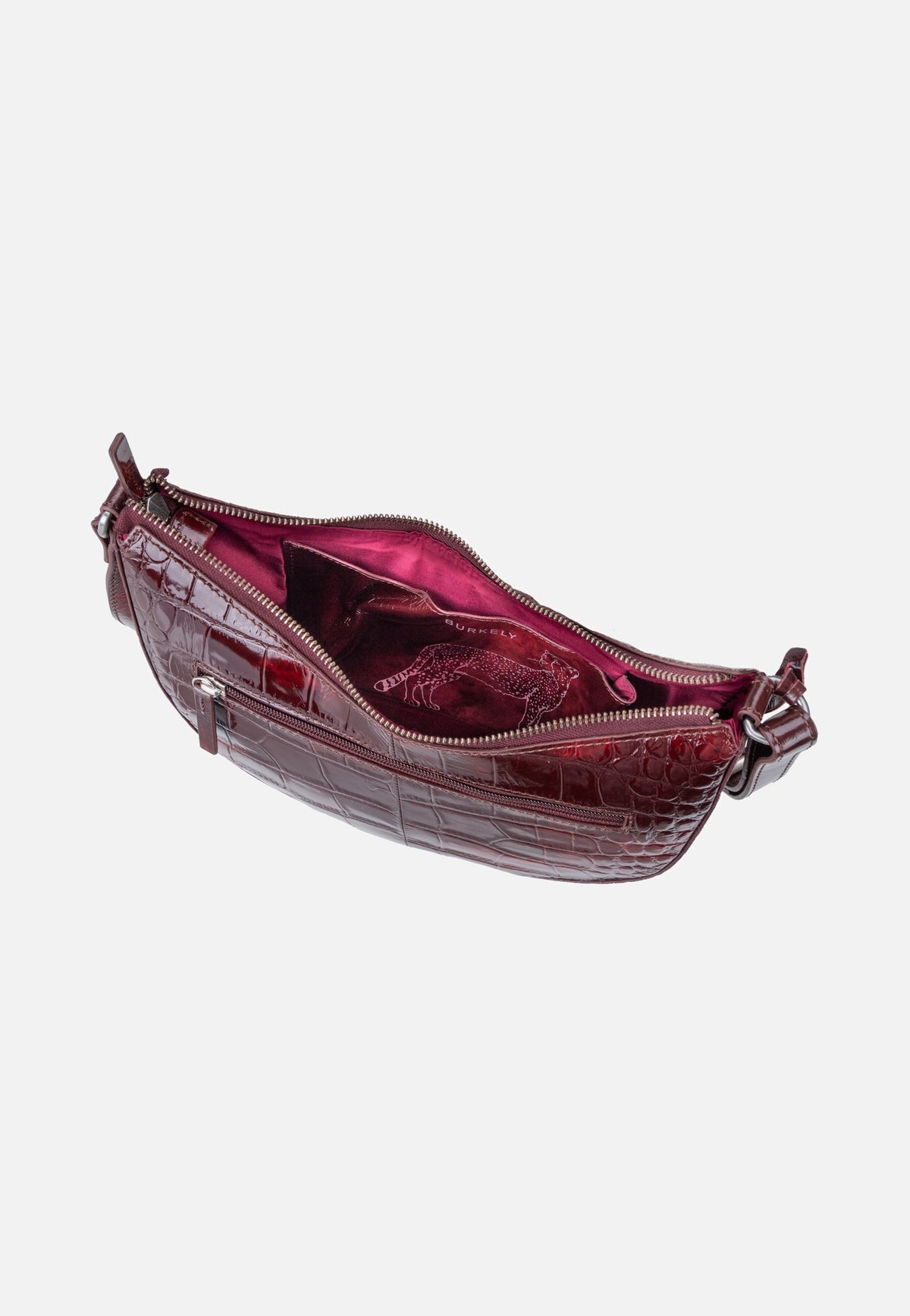 Burkely Cool Colbie 1000863 Burgundy Patent Crossbody Bag