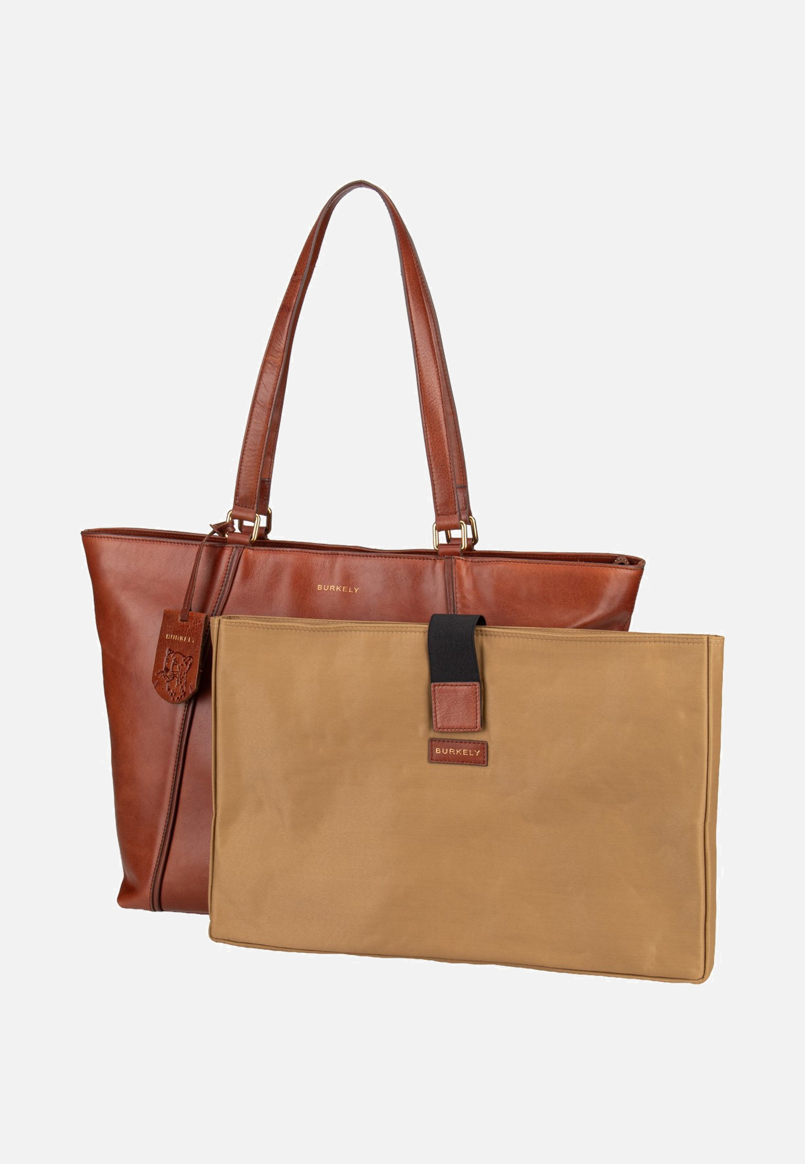 Burkely Fine Florence Wide 1001707 15.6" Chestnut Shopper