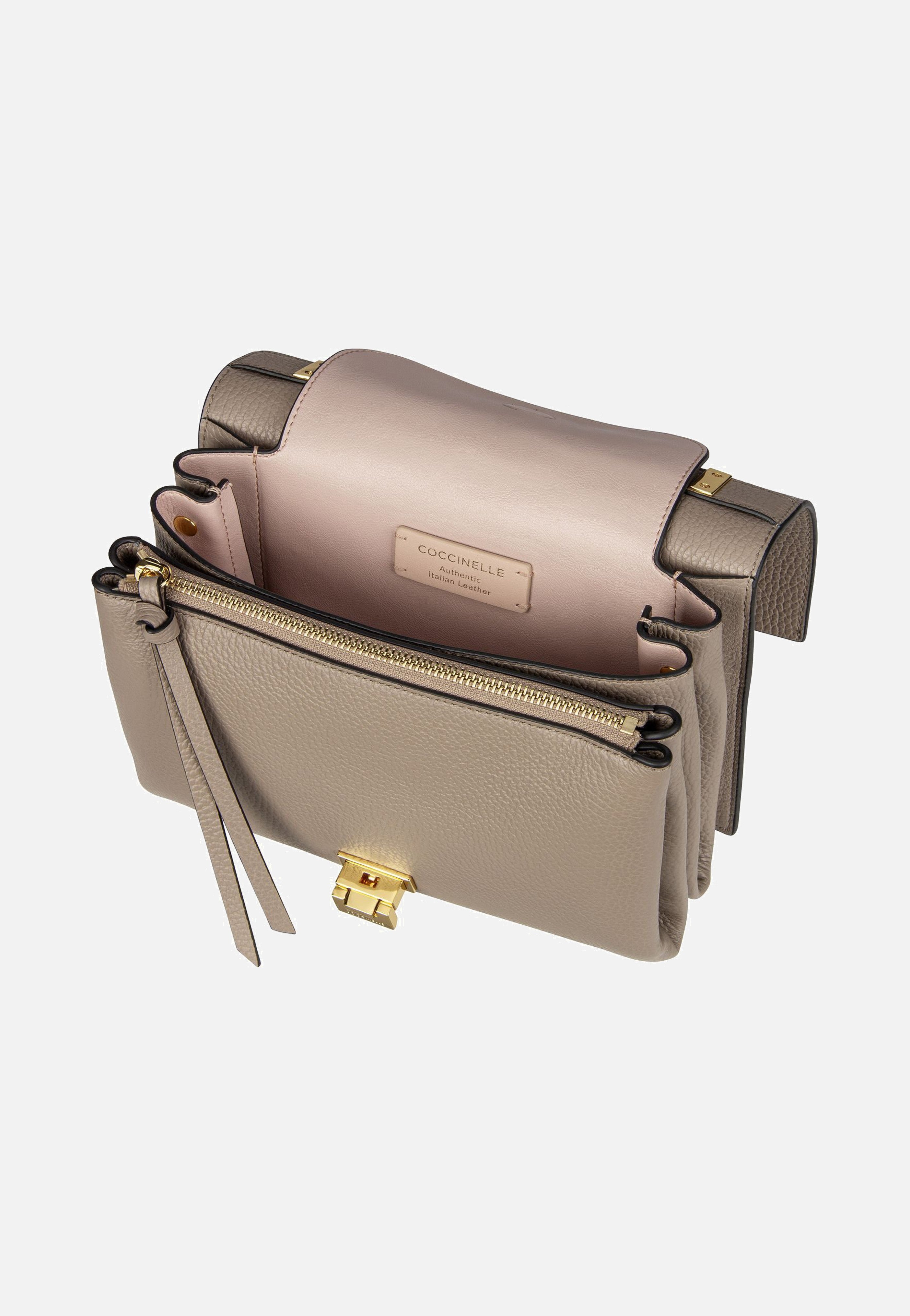 Coccinelle Arlettis 1207 Warm Taupe Schultertasche