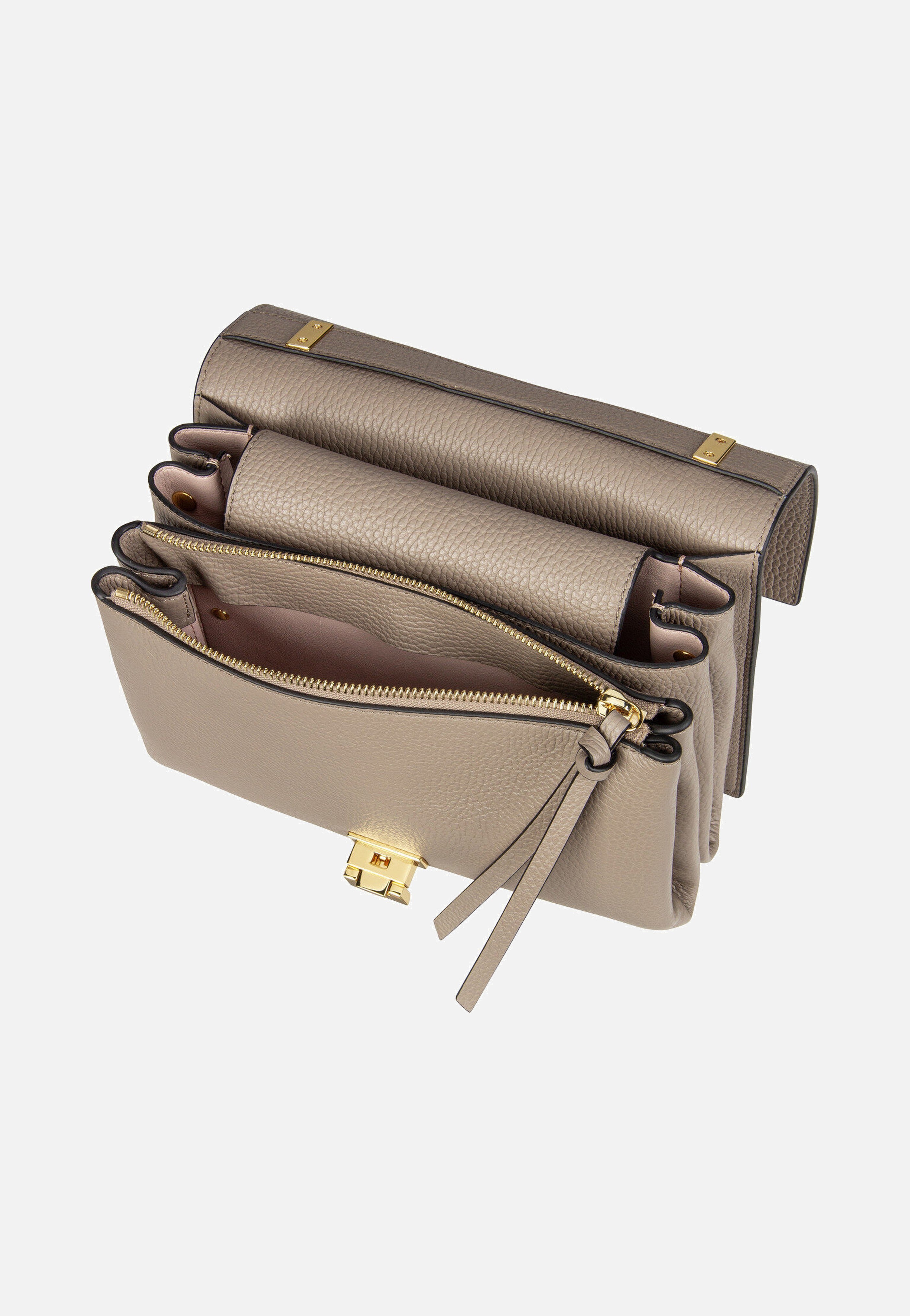 Coccinelle Arlettis 1207 Warm Taupe Schultertasche