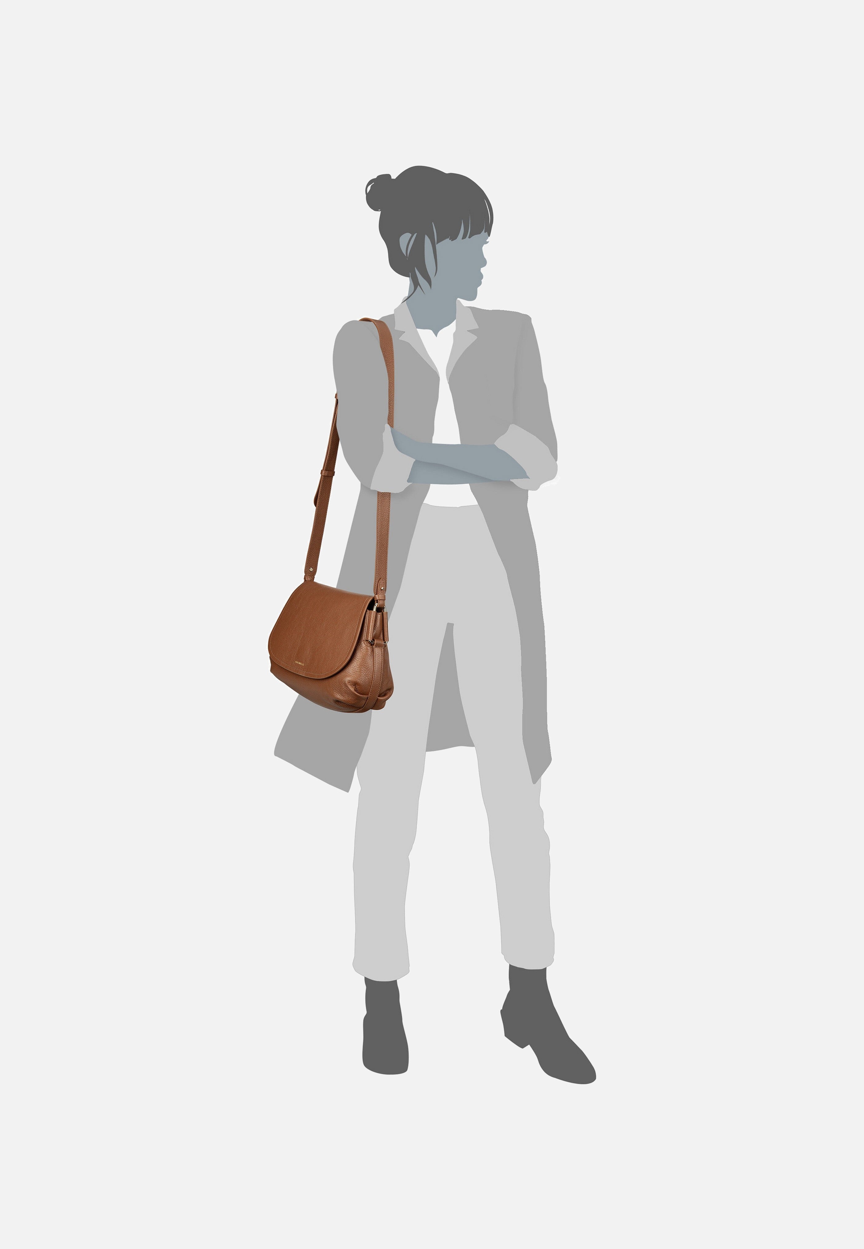 Coccinelle Coccinellerebekka 1501 Cognac Saddle Bag