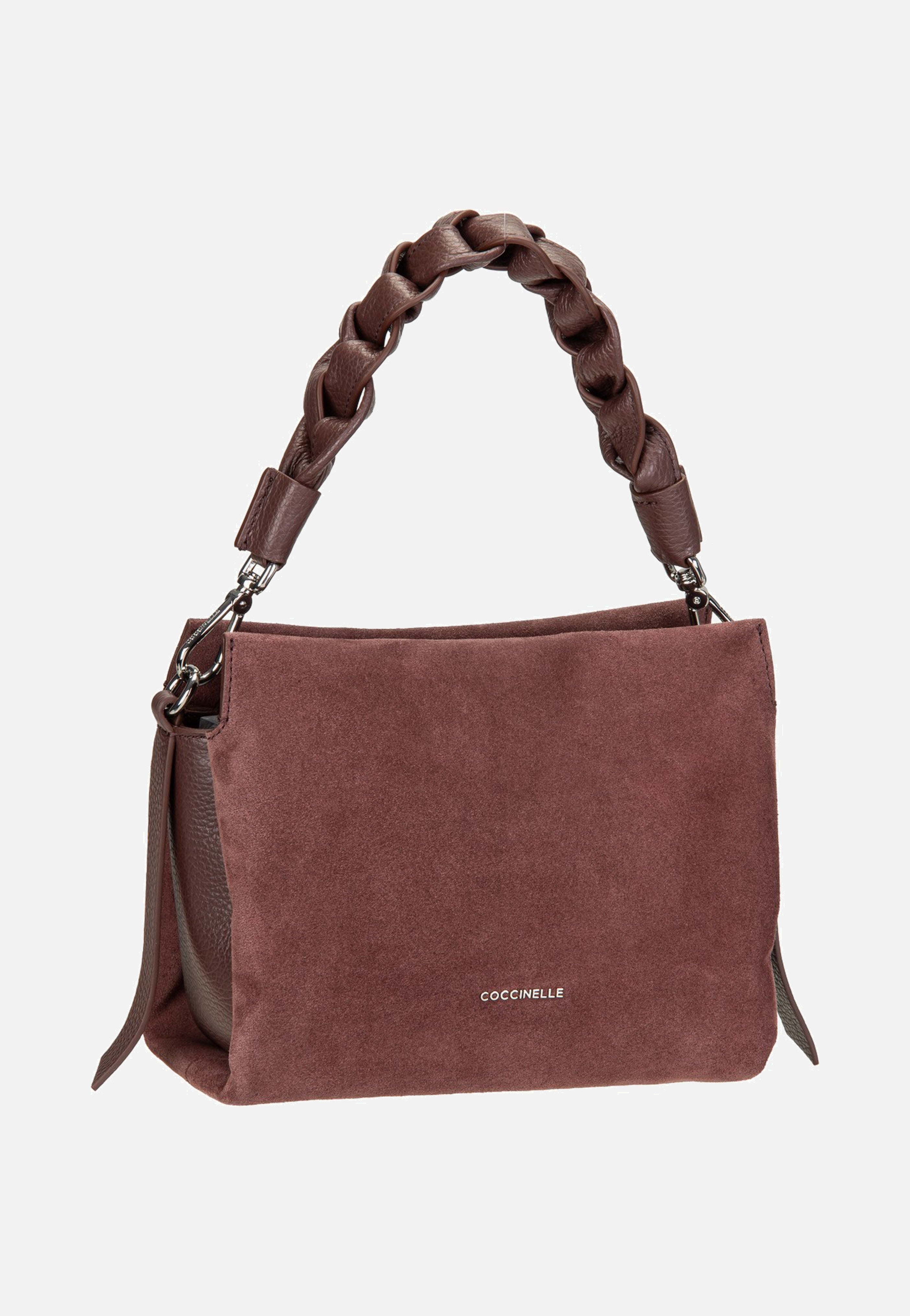 Coccinelle Boheme Suede Bimaterial 5801 Berry/Berry Handle Bag