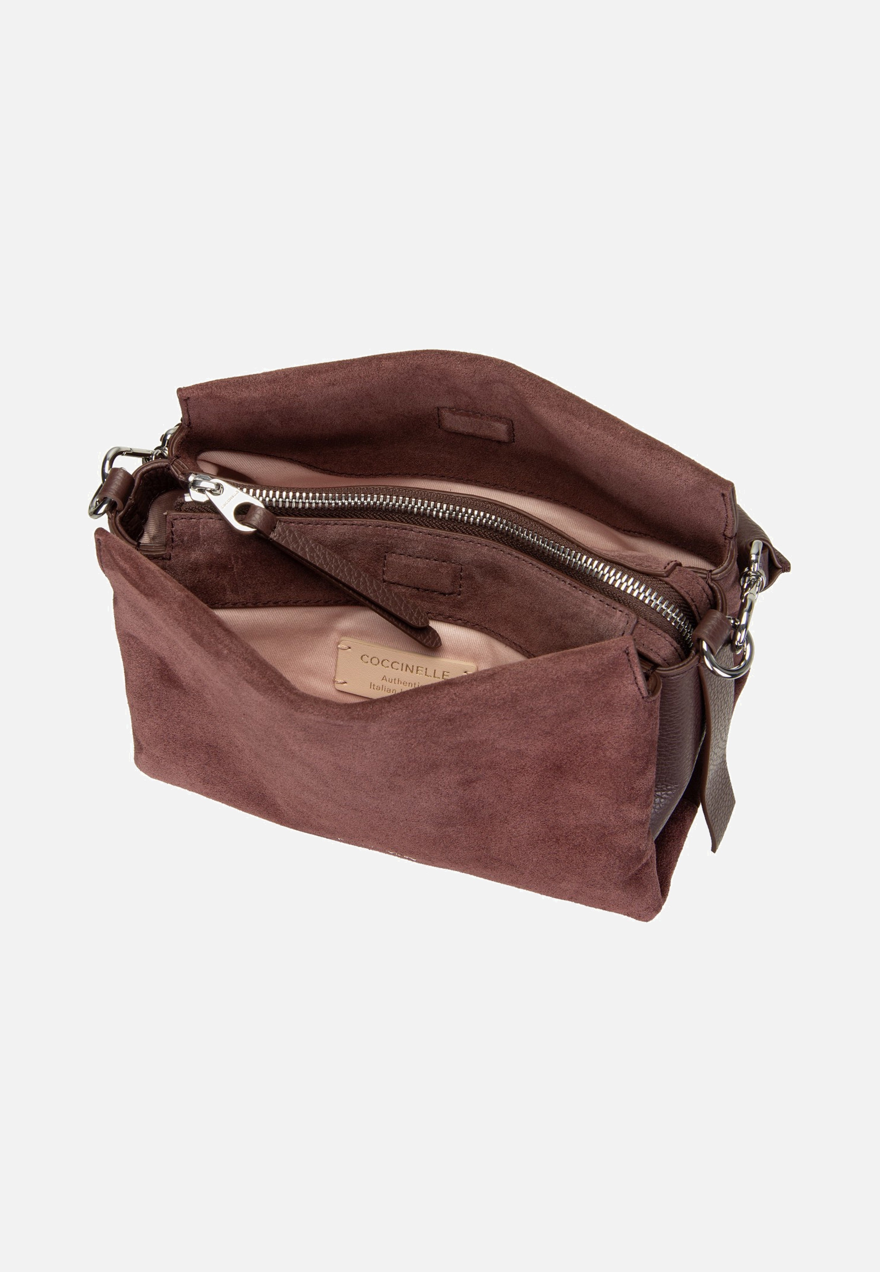 Coccinelle Boheme Suede Bimaterial 5801 Berry/Berry Handle Bag