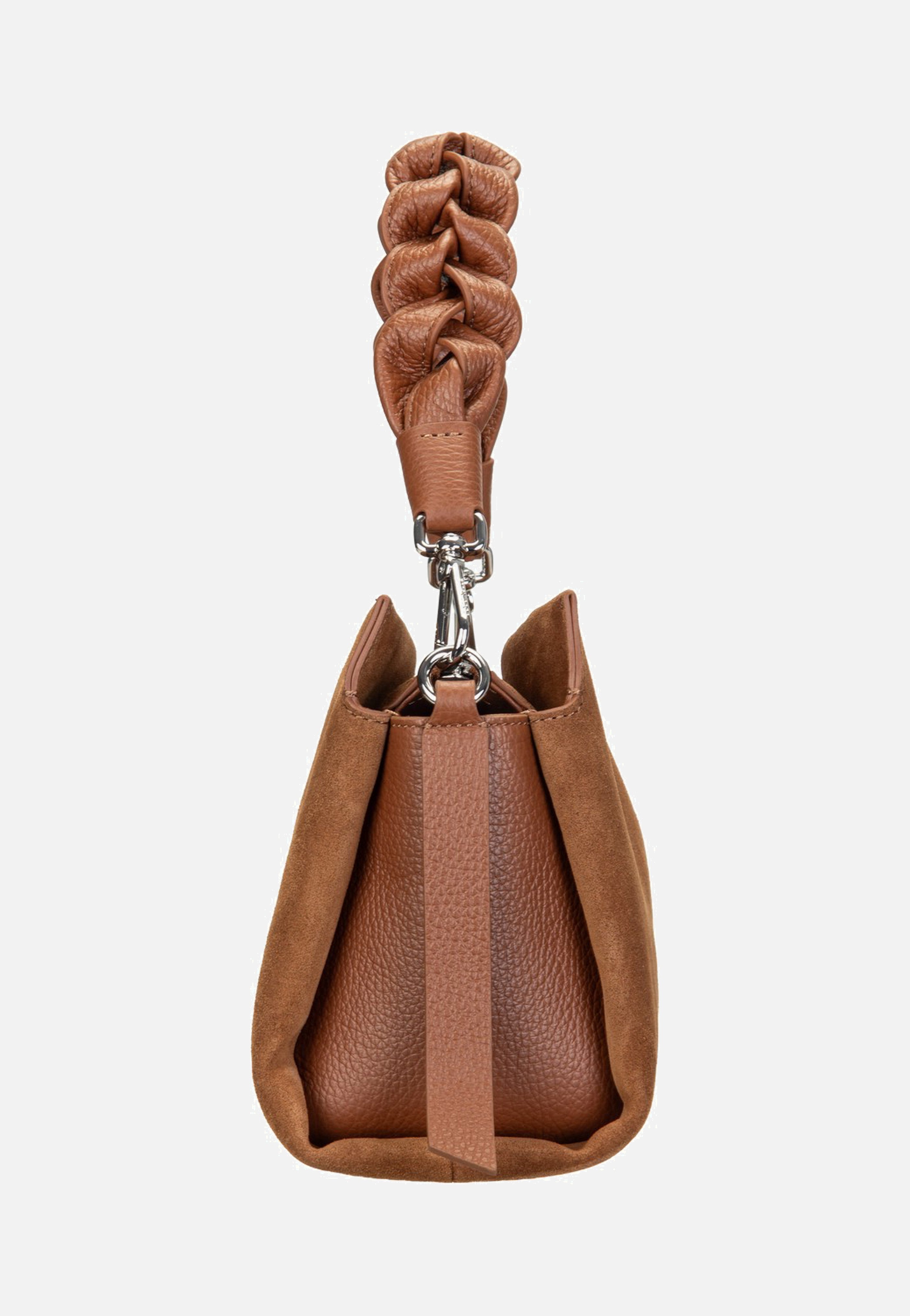 Coccinelle Boheme Suede Bimaterial 5801 Cognac/Cognac Handle Bag