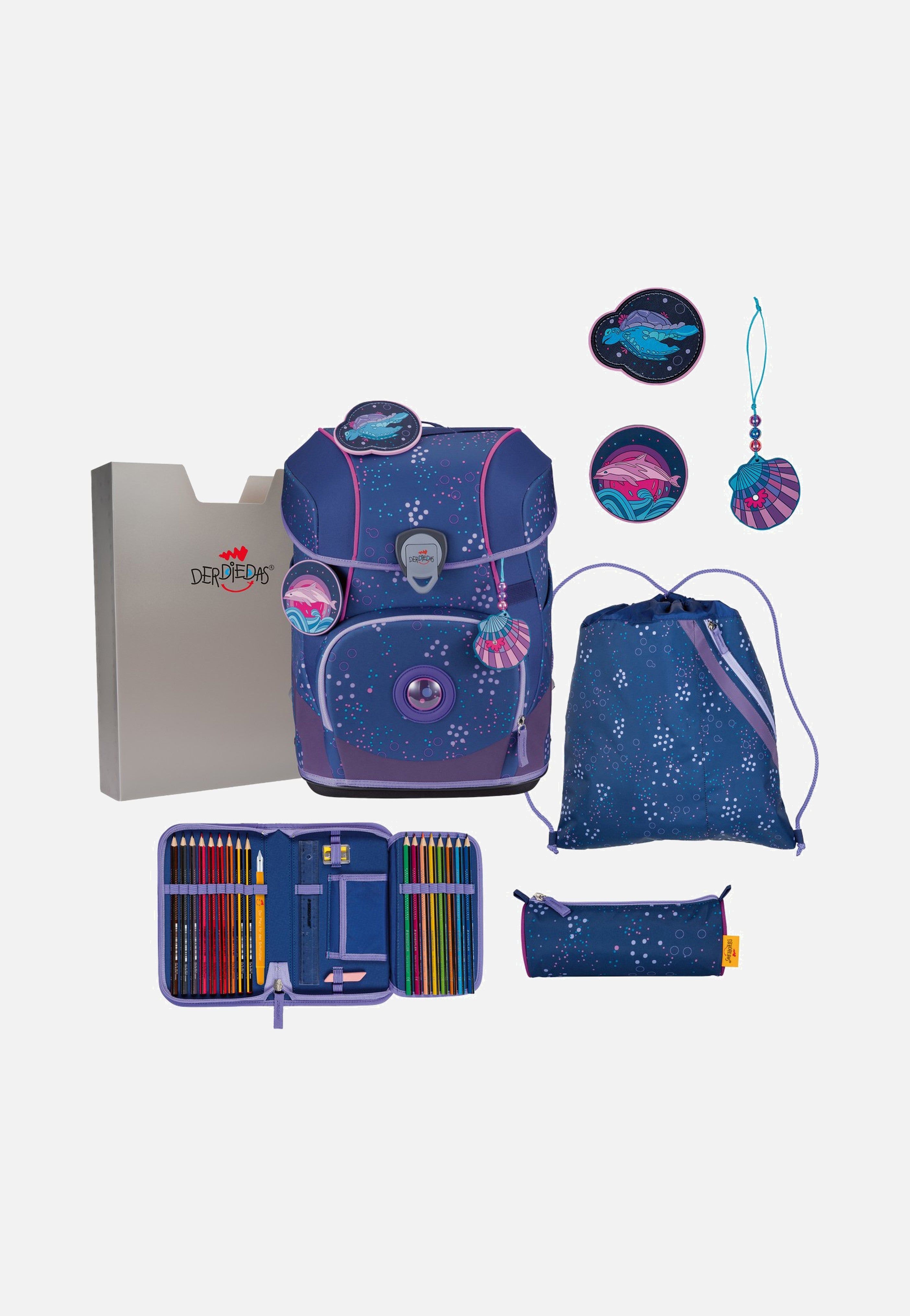 DerDieDas ErgoFlex Tiny Set Deep Ocean School Rucksack