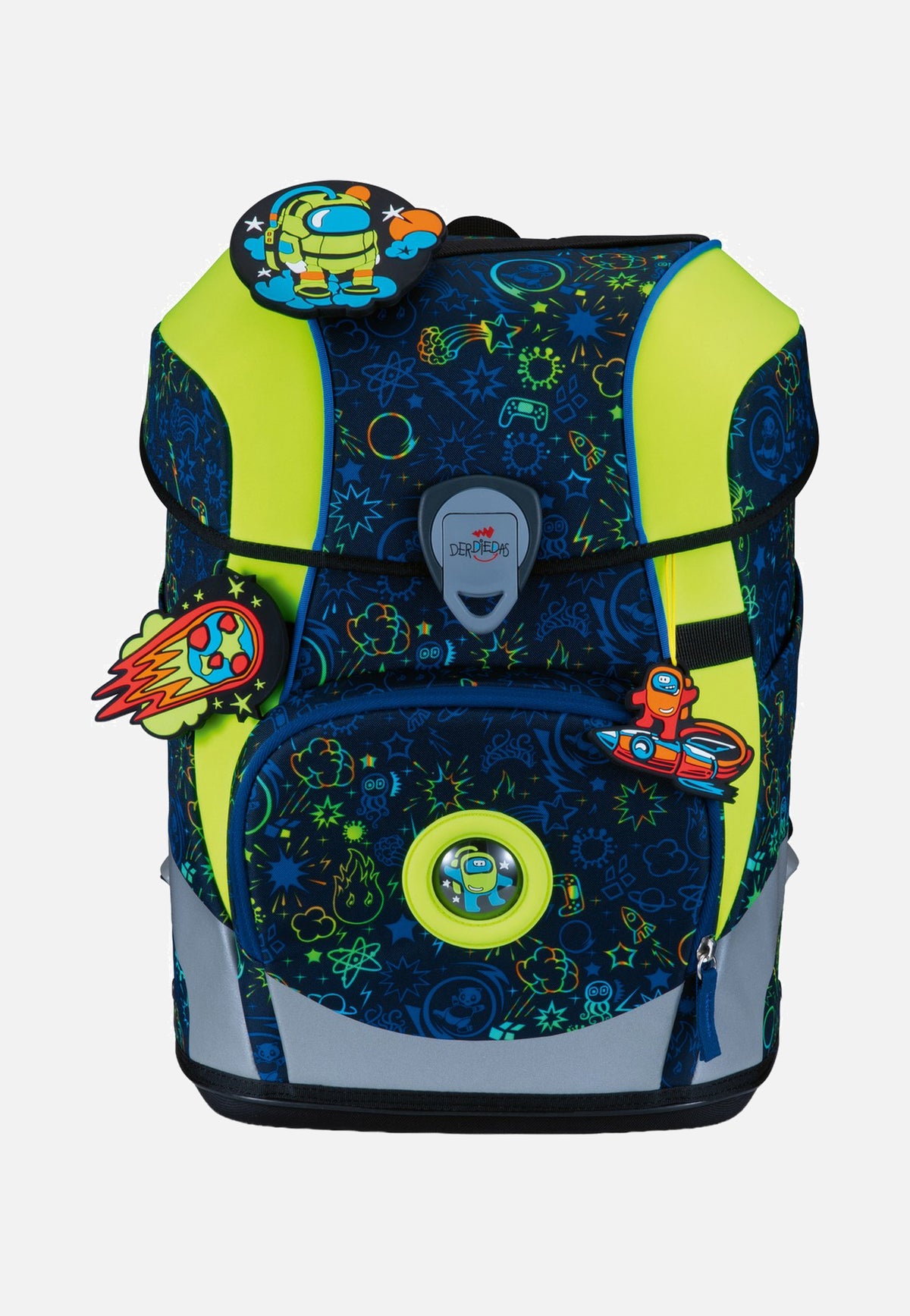 DerDieDas ErgoFlex Tiny Set Neon Crazy School Rucksack