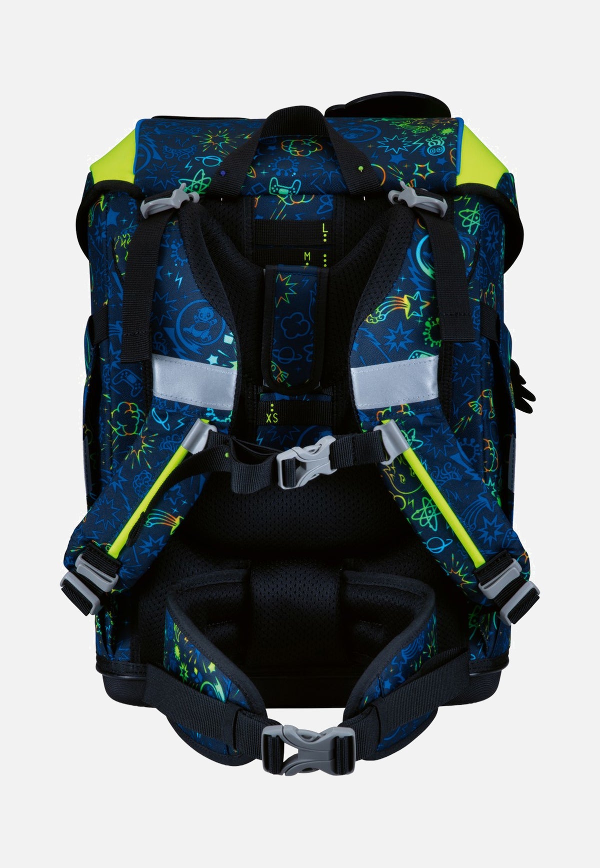 DerDieDas ErgoFlex Tiny Set Neon Crazy School Rucksack