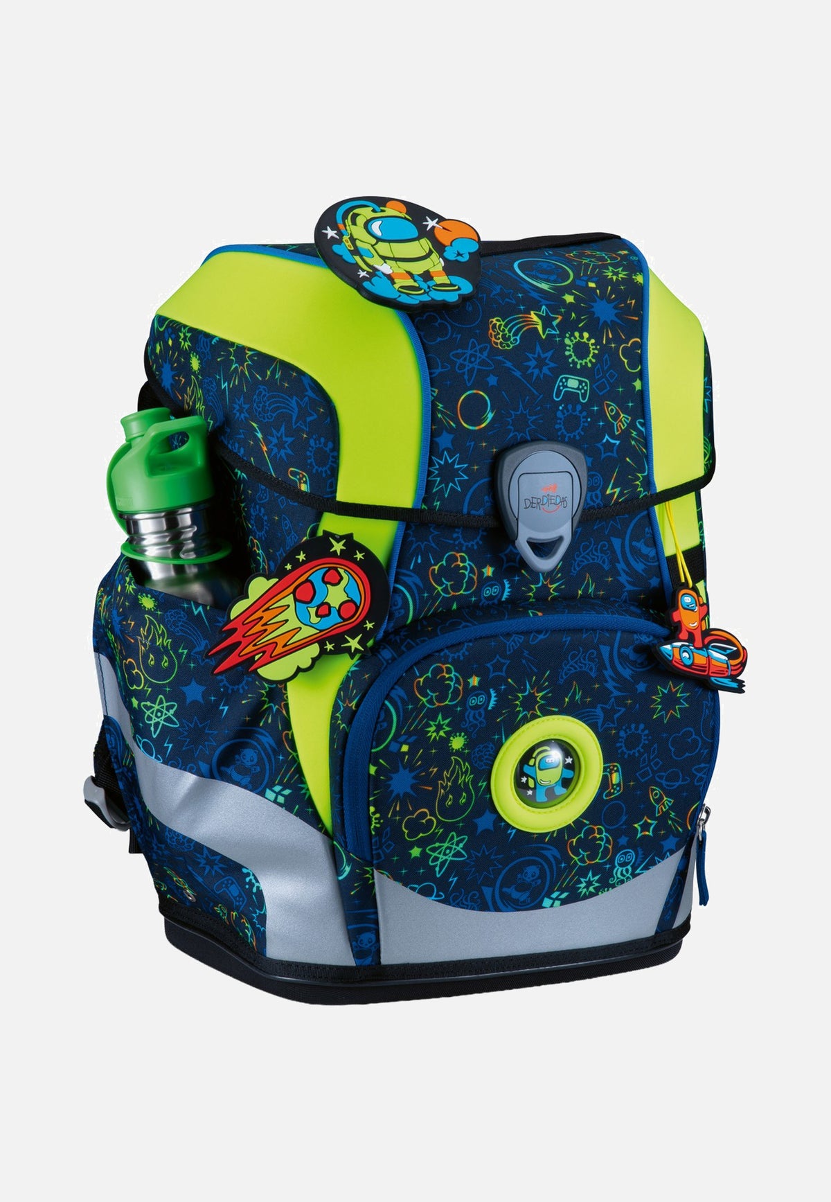DerDieDas ErgoFlex Tiny Set Neon Crazy School Rucksack