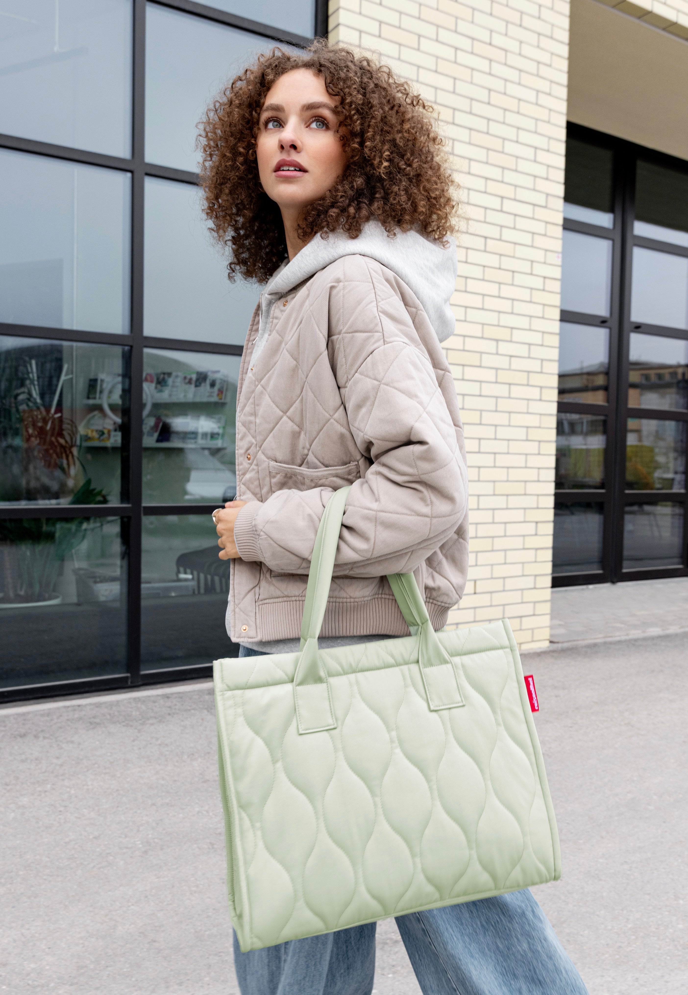 reisenthel Daily Shopper Puffer Iced Matcha Tote Bag