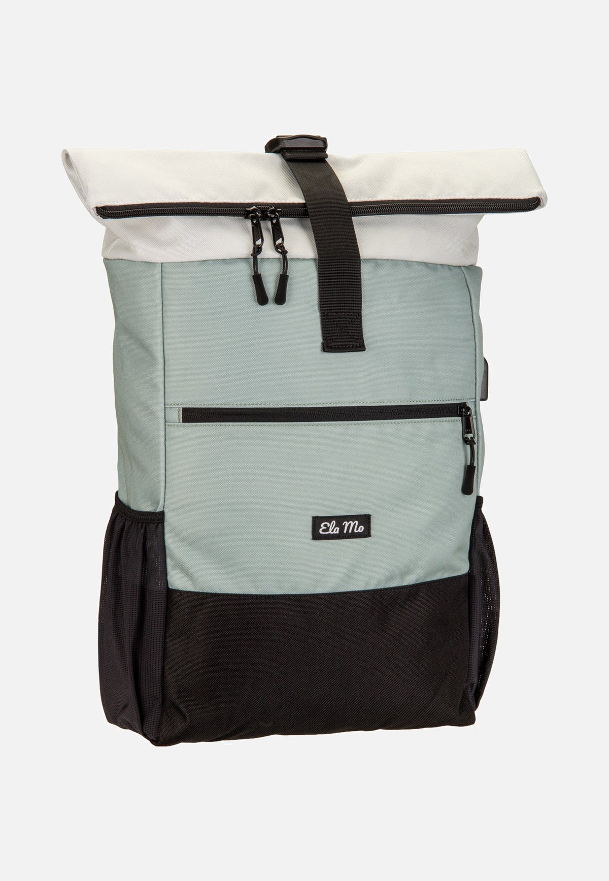 Ela Mo Rolltop Mintgrey Rolltop Rucksack