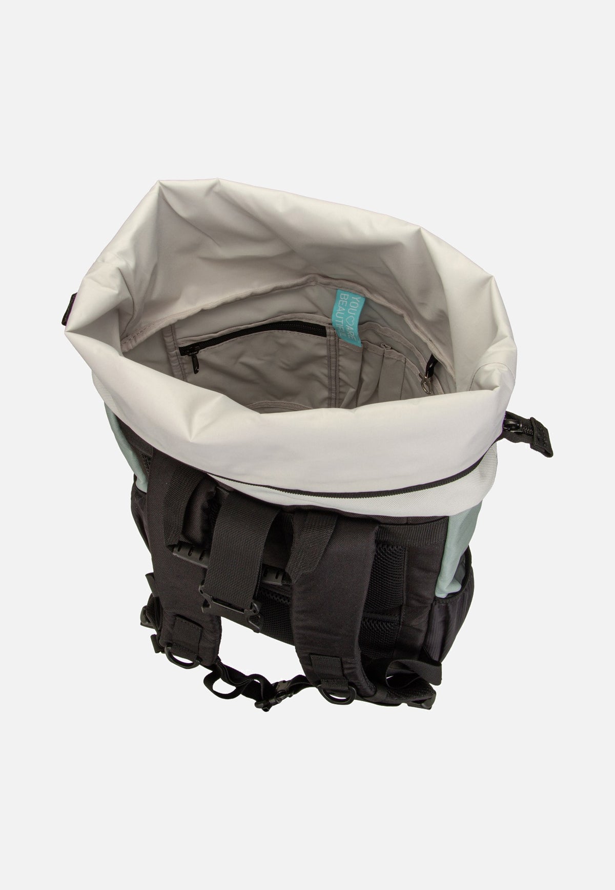 Ela Mo Rolltop Mintgrey Rolltop Rucksack