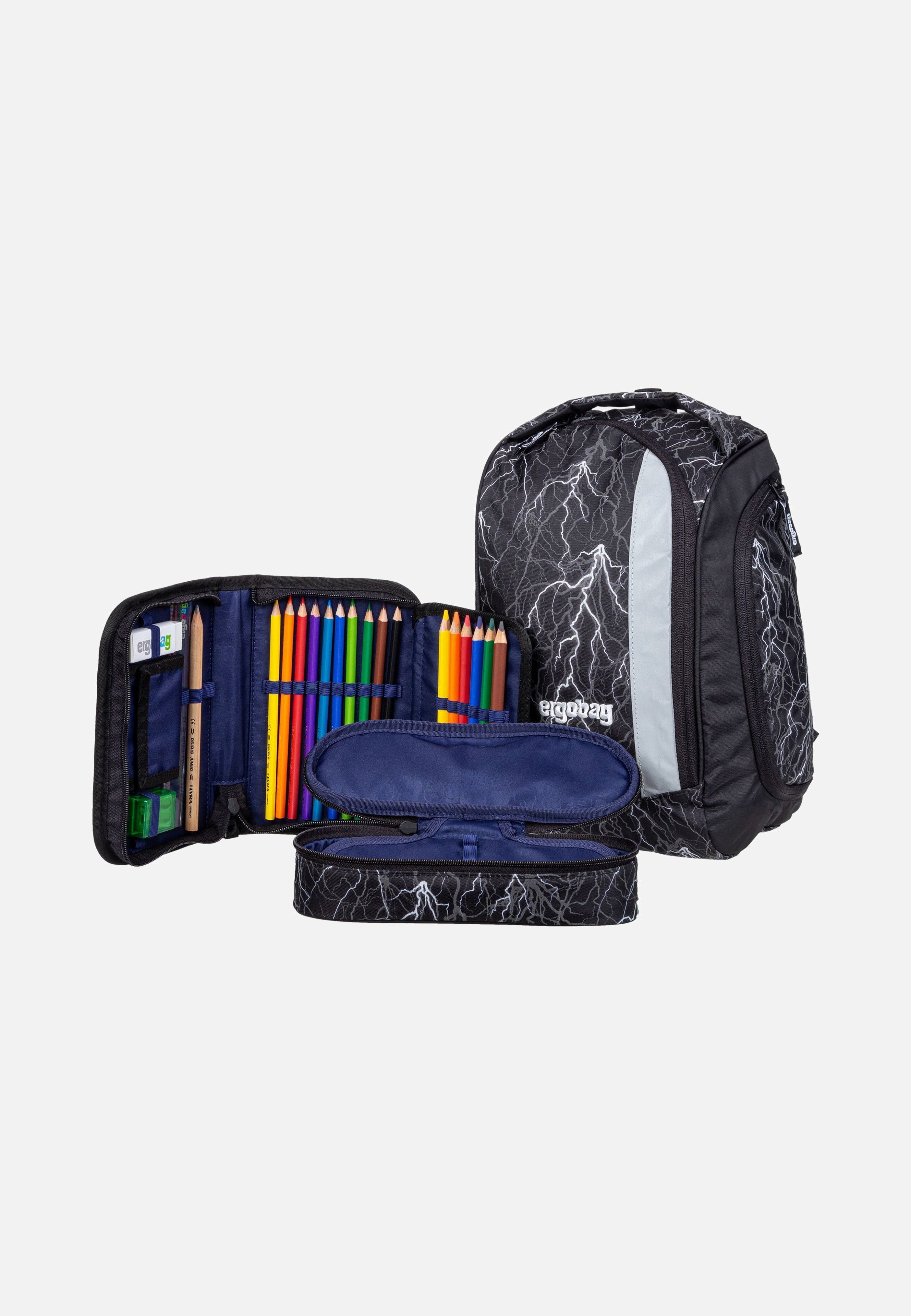 ergobag pack Set GLOW Super ReflektBär School Bag