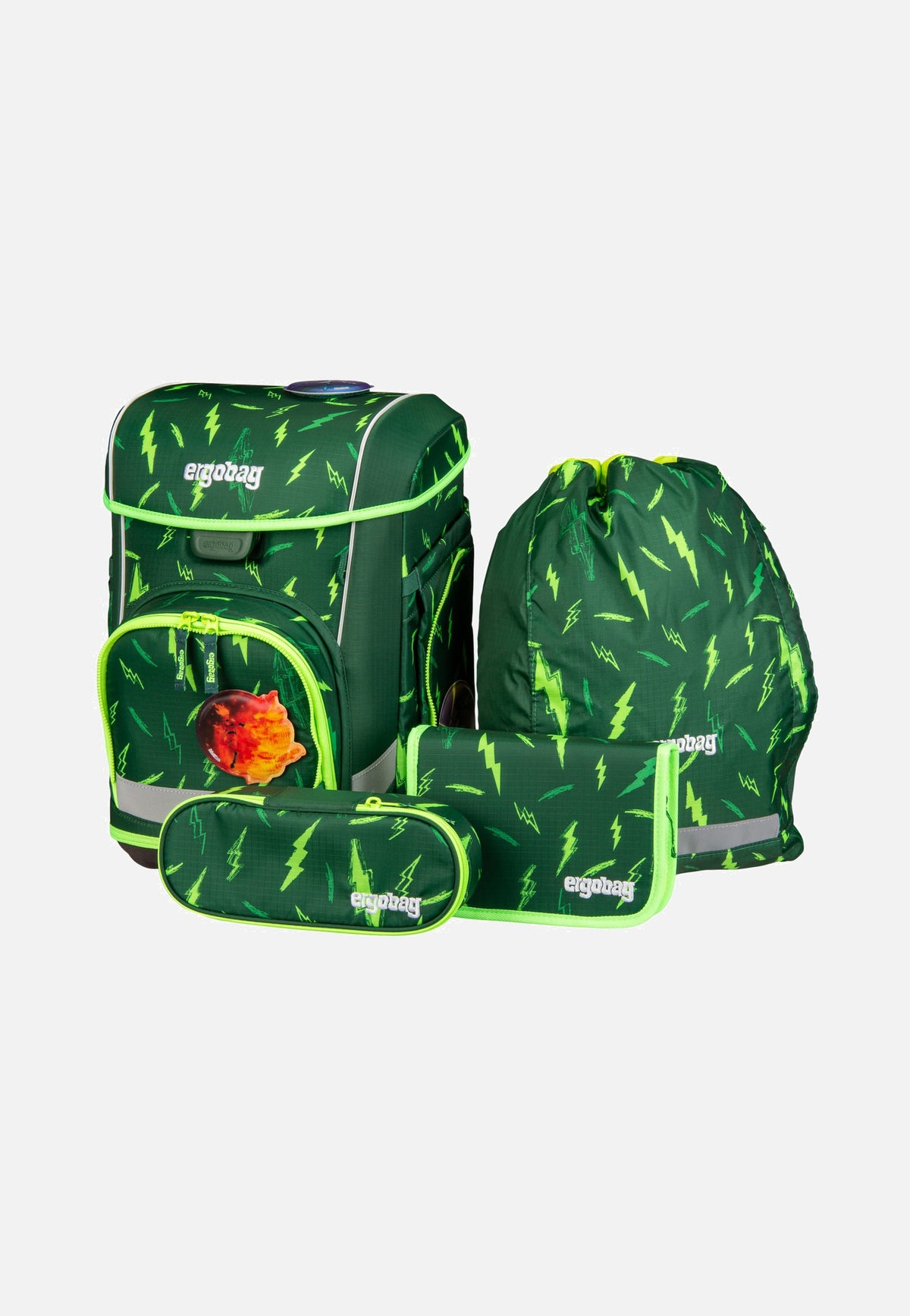 ergobag cubo light Set COLOR FLASH Bärtastisch Schulranzen