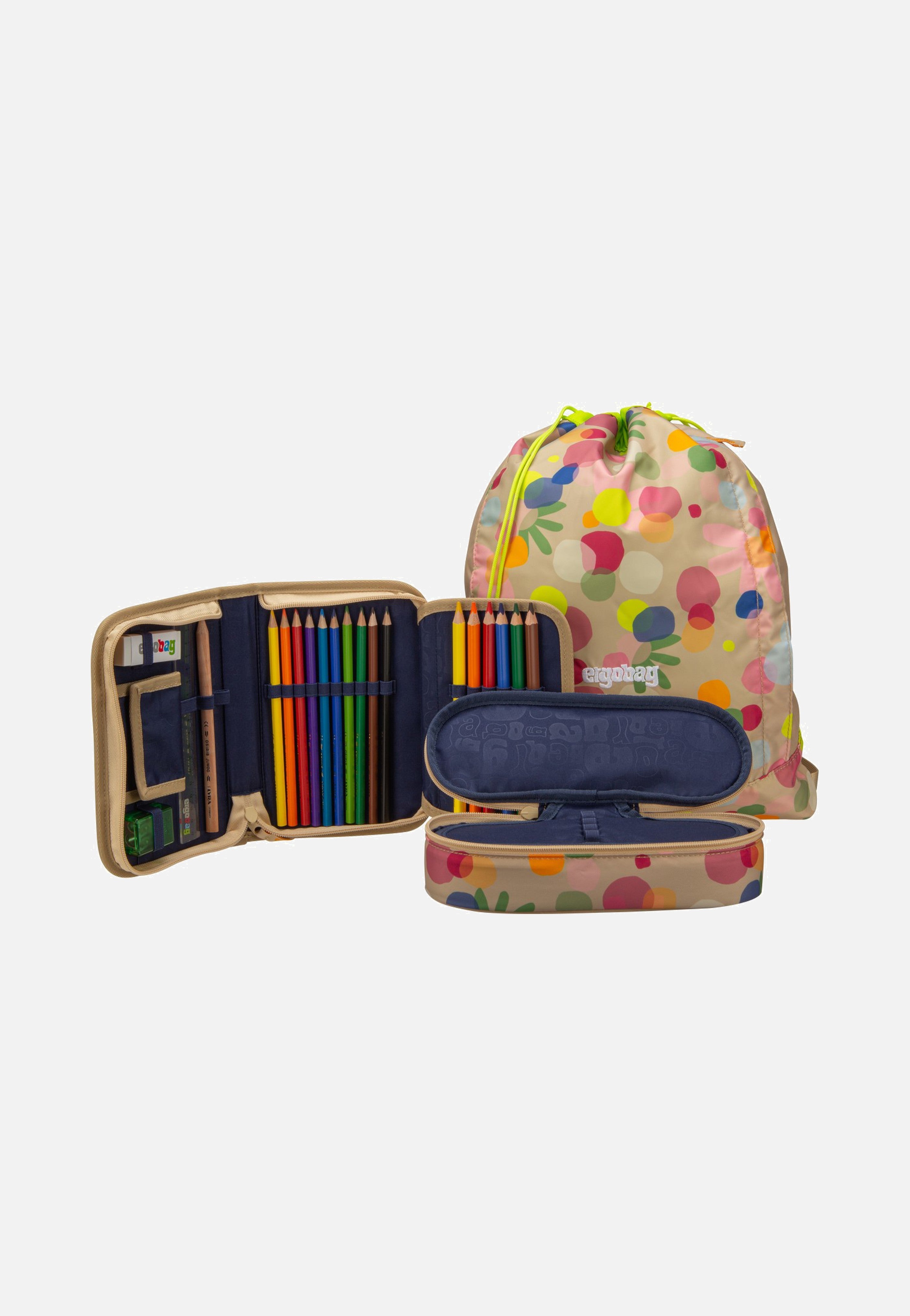 ergobag cubo Set Flower PowBär School Bag