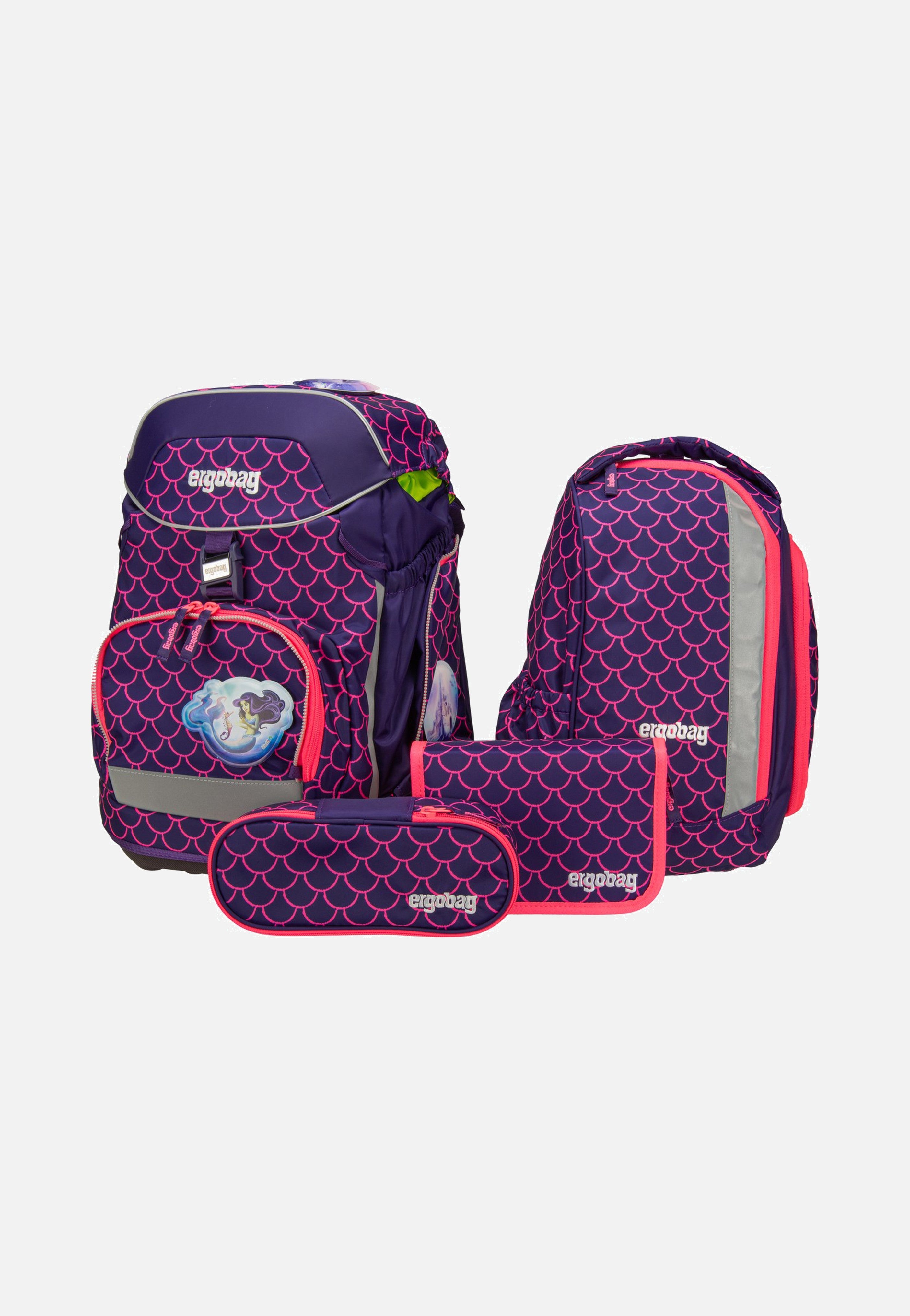 ergobag pack Set COLOR FLASH PerlentauchBär School Bag