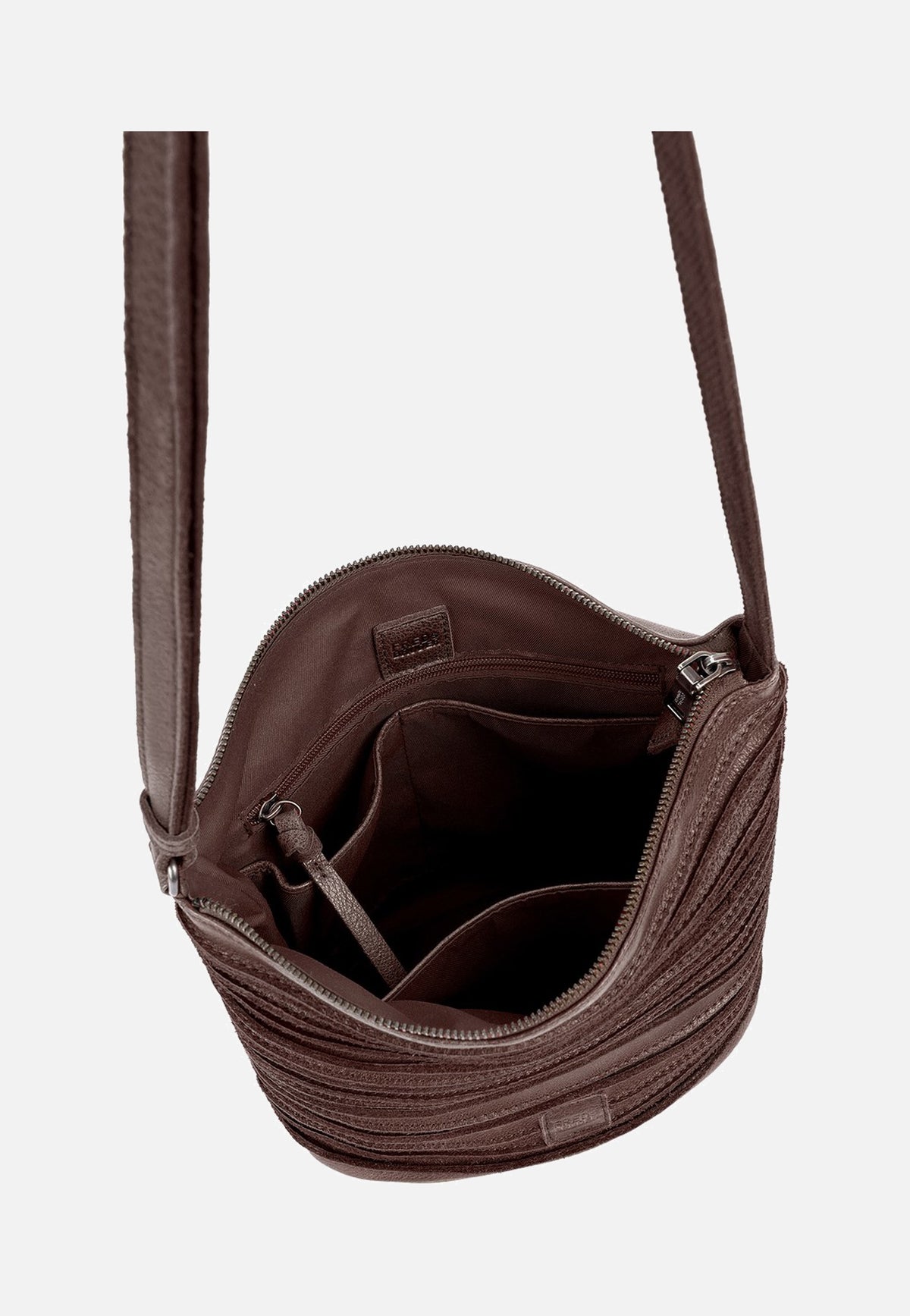 Fredsbruder Riffelinchen 927R Dark Choco Brown Crossbody Bag