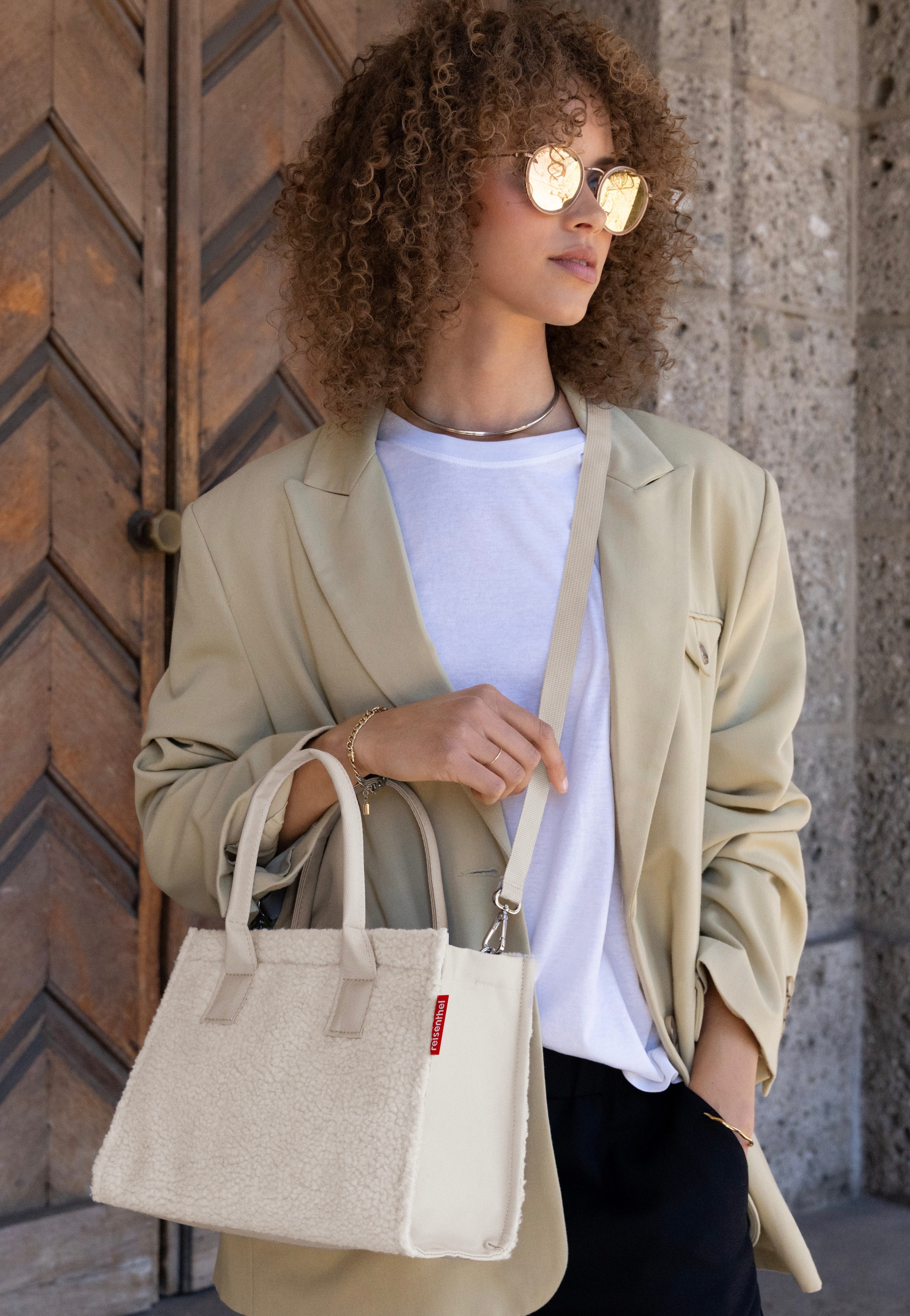 reisenthel Daily Shopper XS Teddy Sand Tote Bag