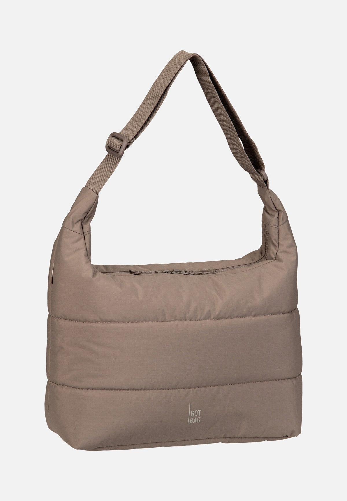 GOT BAG Puffer Square Bag Large Monochrome Oyster Hobo Bag