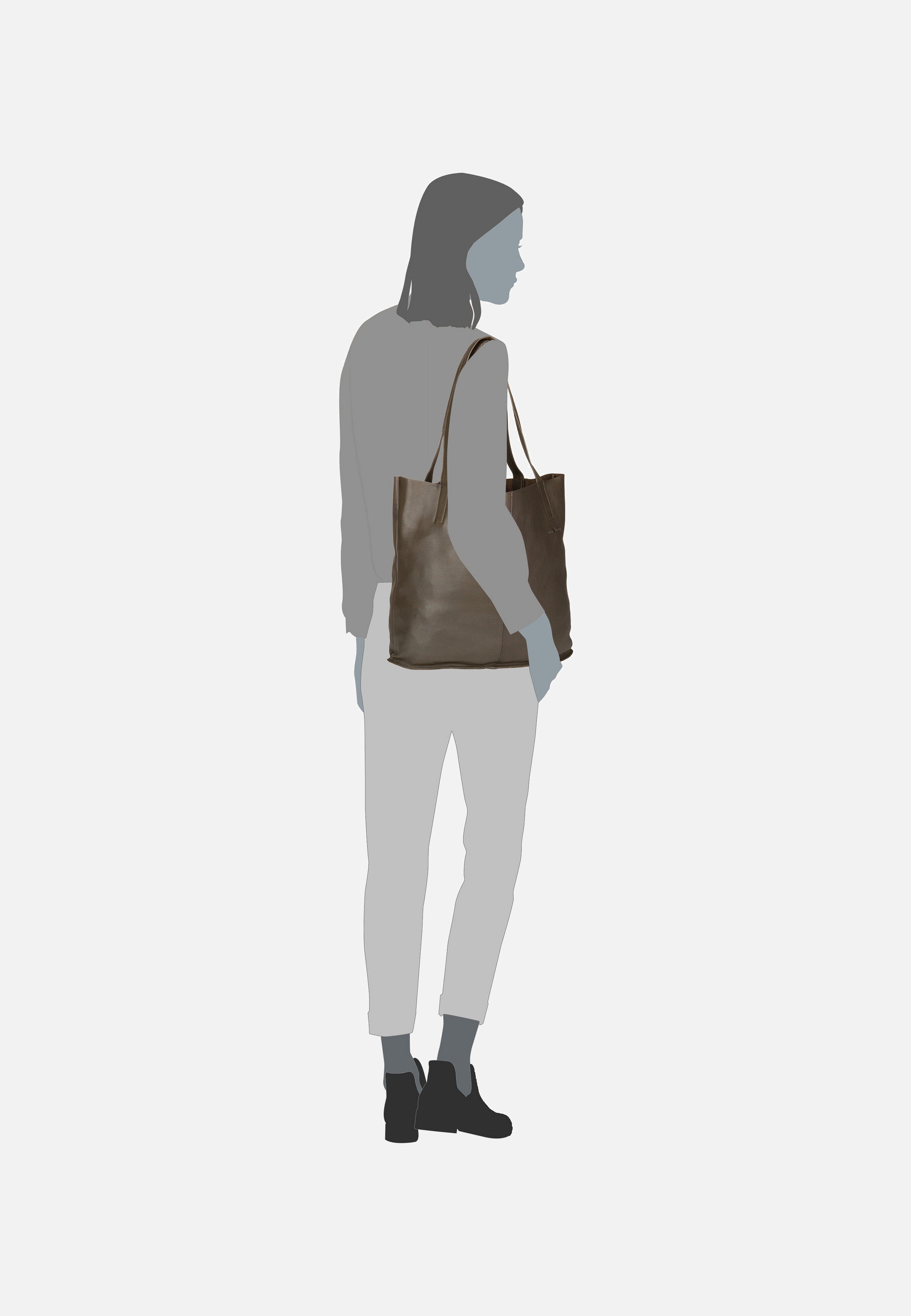 Greenburry Carmen Nappa NR-2 Oliv Shopper