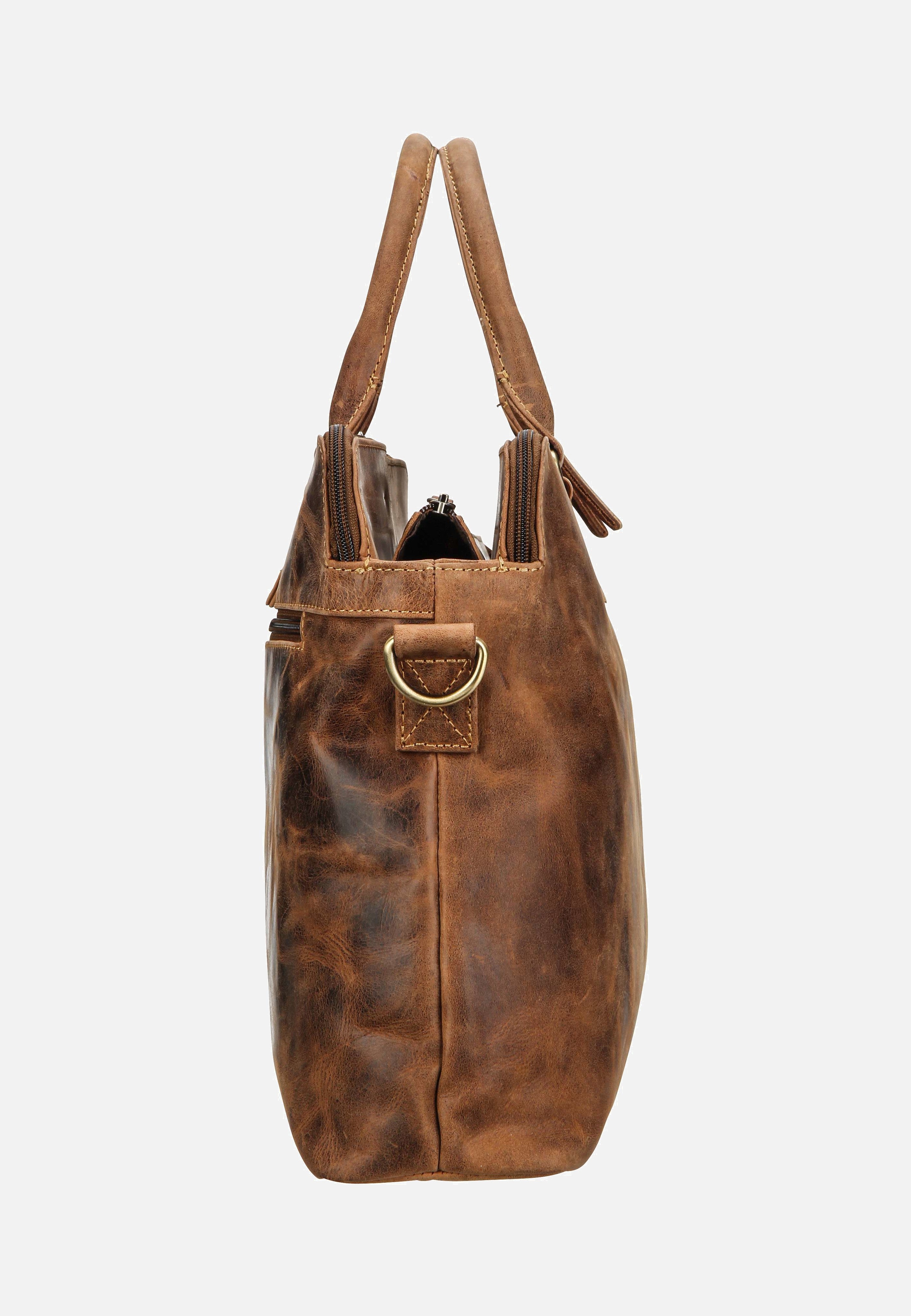 Greenburry Vintage 1538 Sattelbraun Aktentasche
