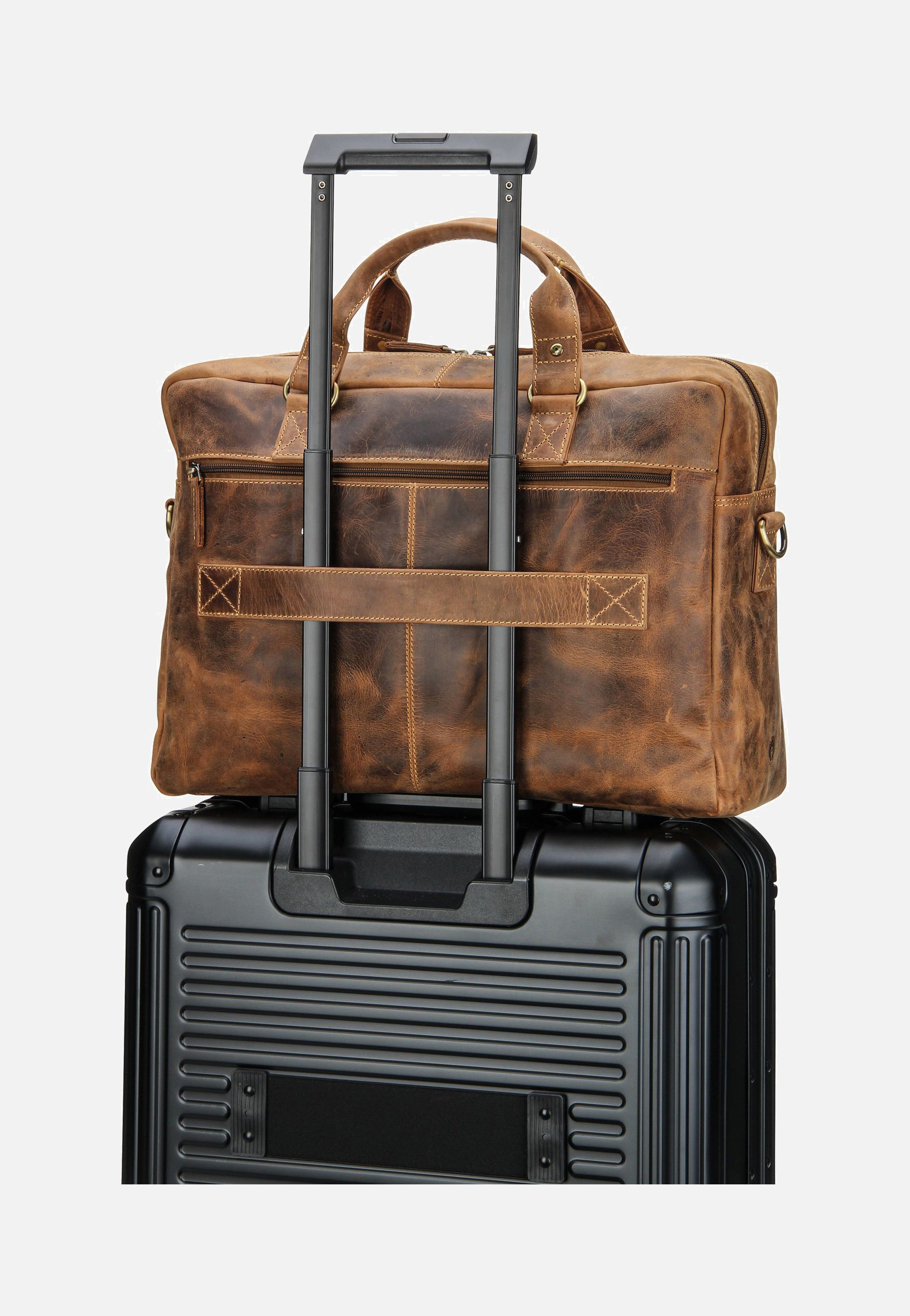 Greenburry Vintage 1539 Sattelbraun Aktentasche