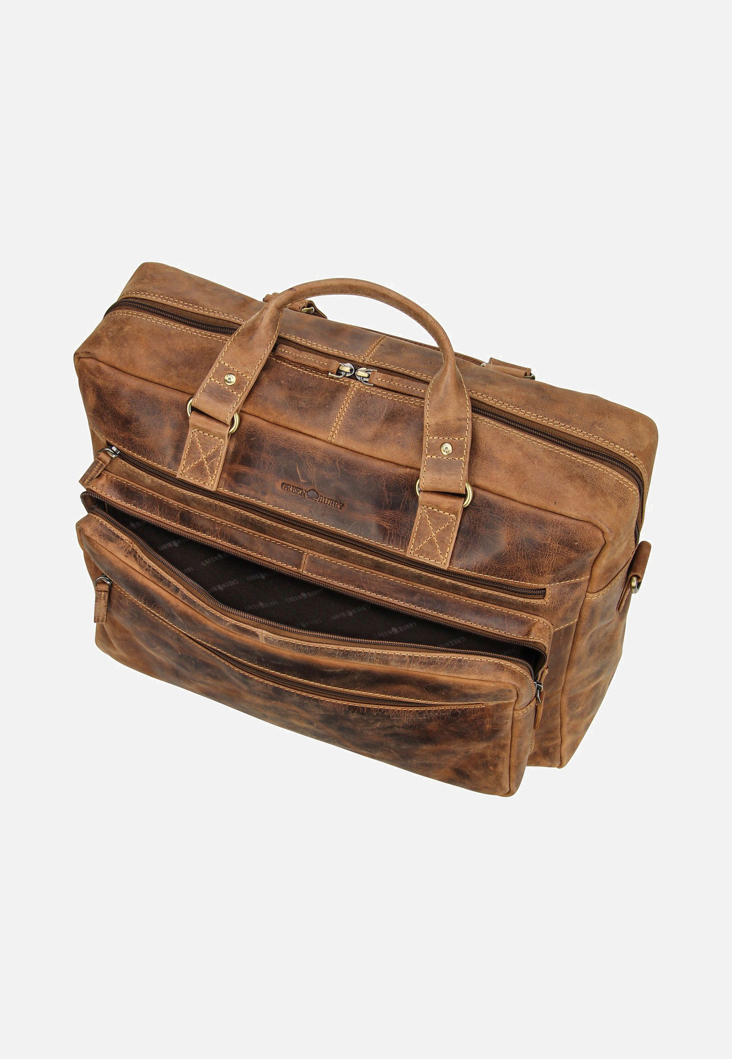 Greenburry Vintage 1539 Sattelbraun Aktentasche