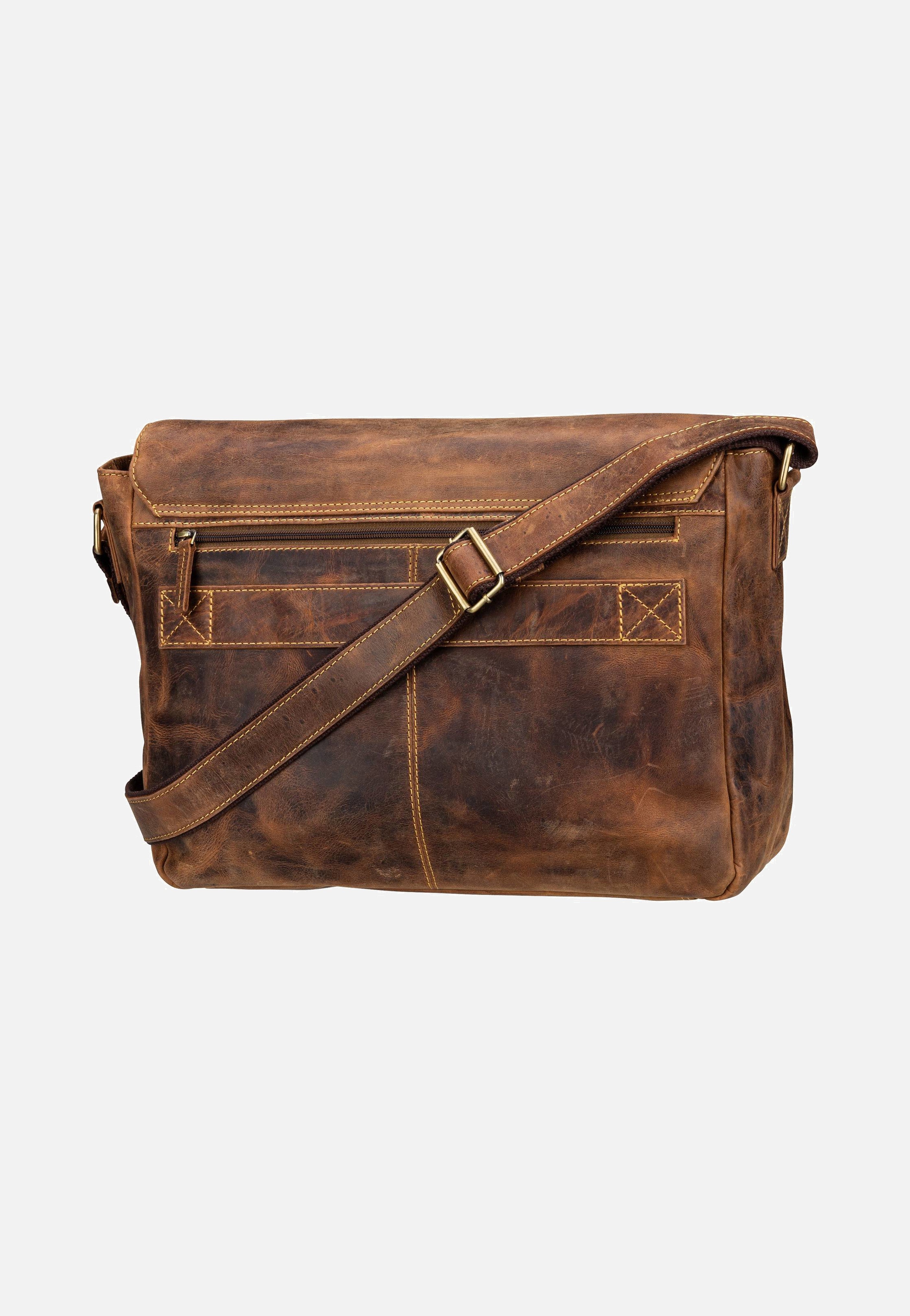 Greenburry Vintage 1541 Revolver Bag XL Sattelbraun Messenger Bag