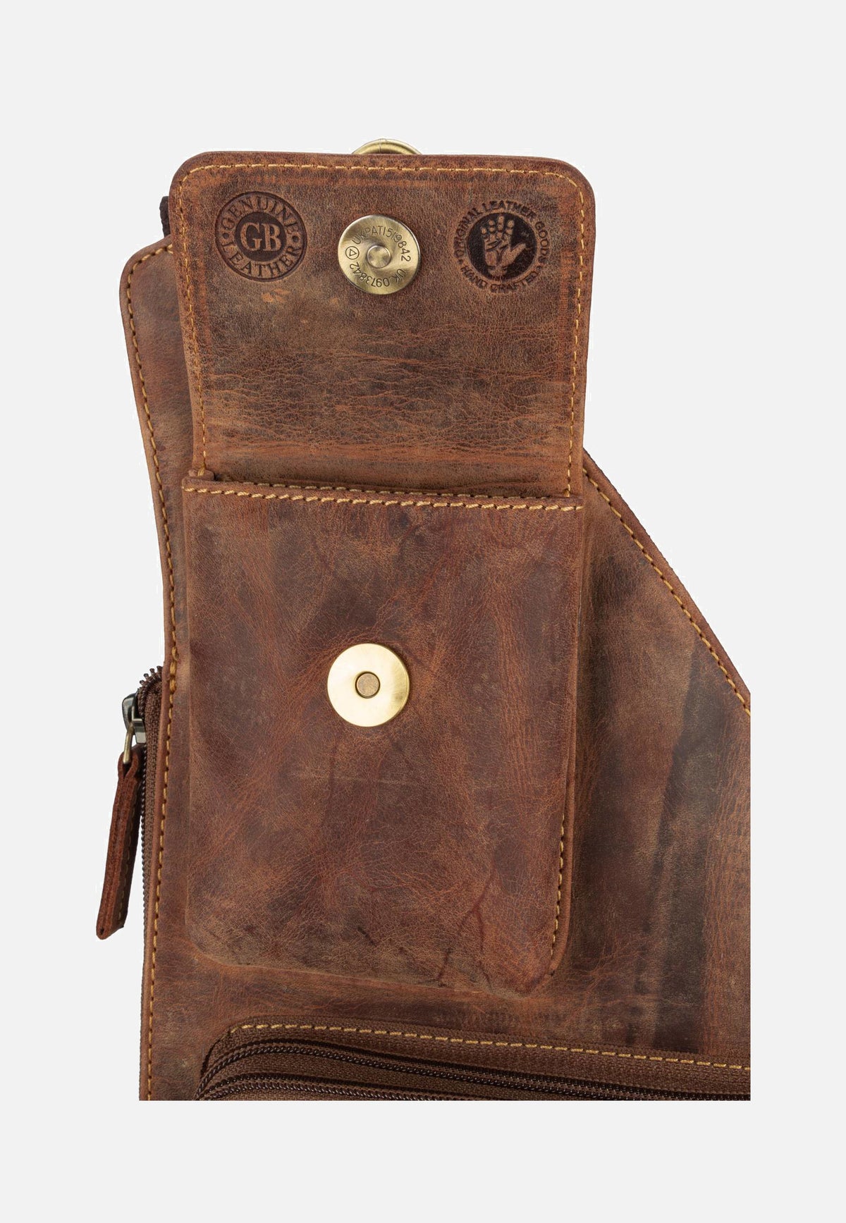Greenburry Vintage 1559 Bodybag Sattelbraun Sling Bag