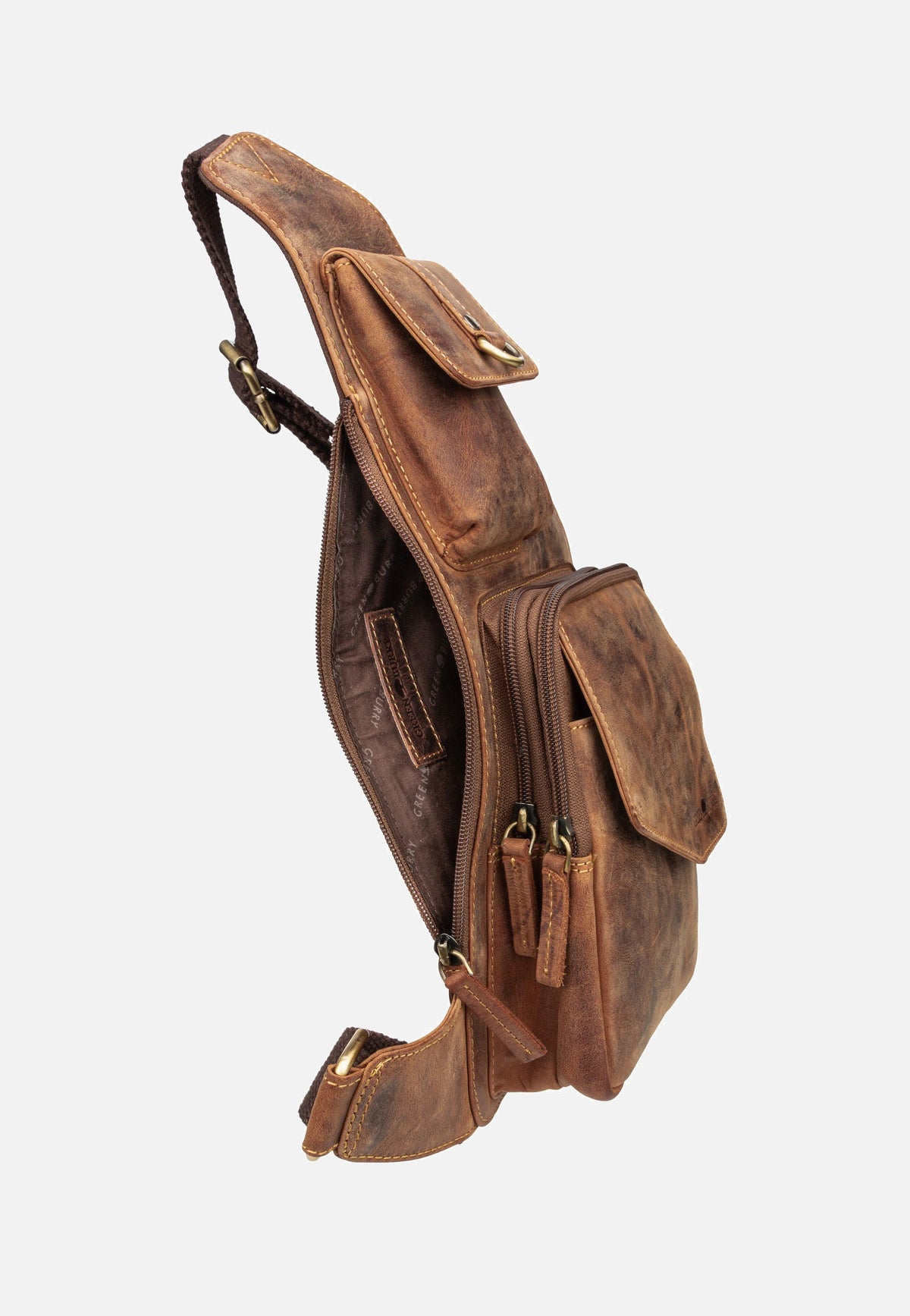 Greenburry Vintage 1559 Bodybag Sattelbraun Sling Bag