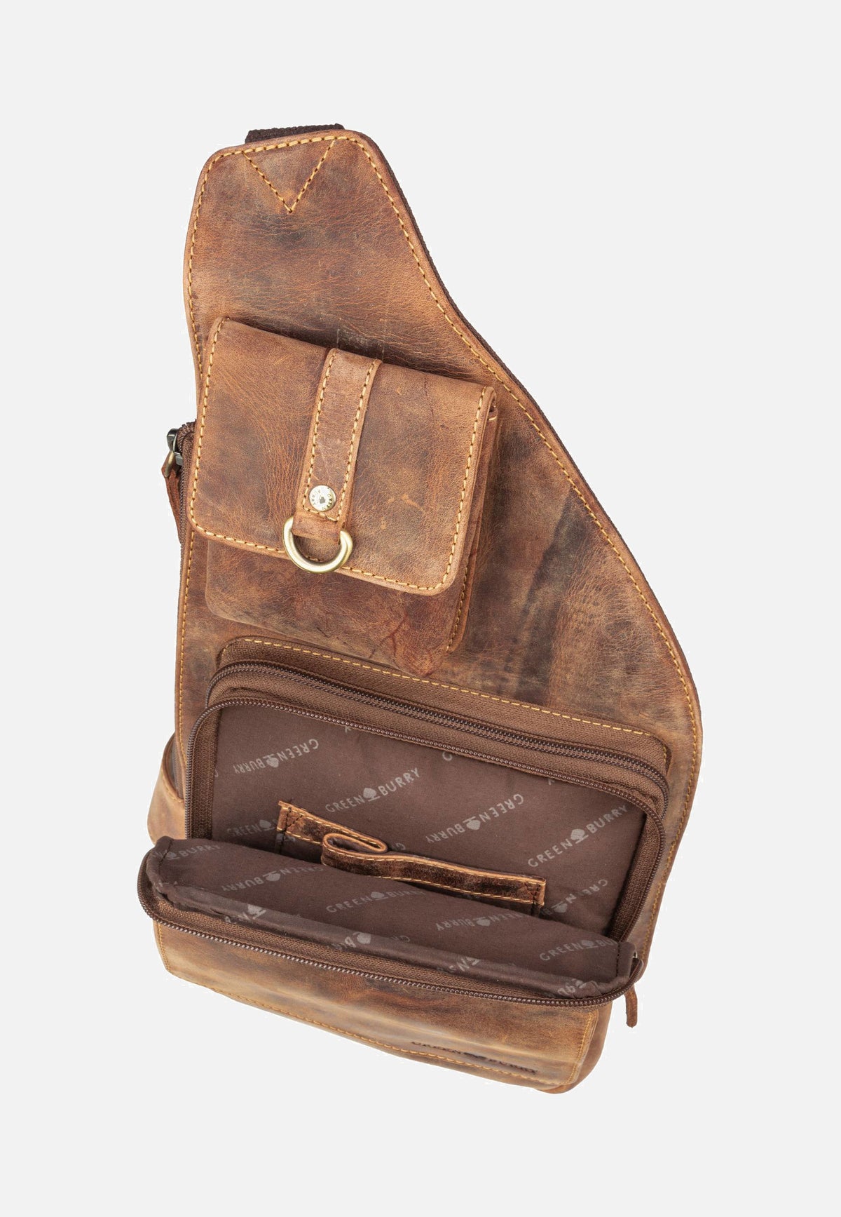 Greenburry Vintage 1559 Bodybag Sattelbraun Sling Bag