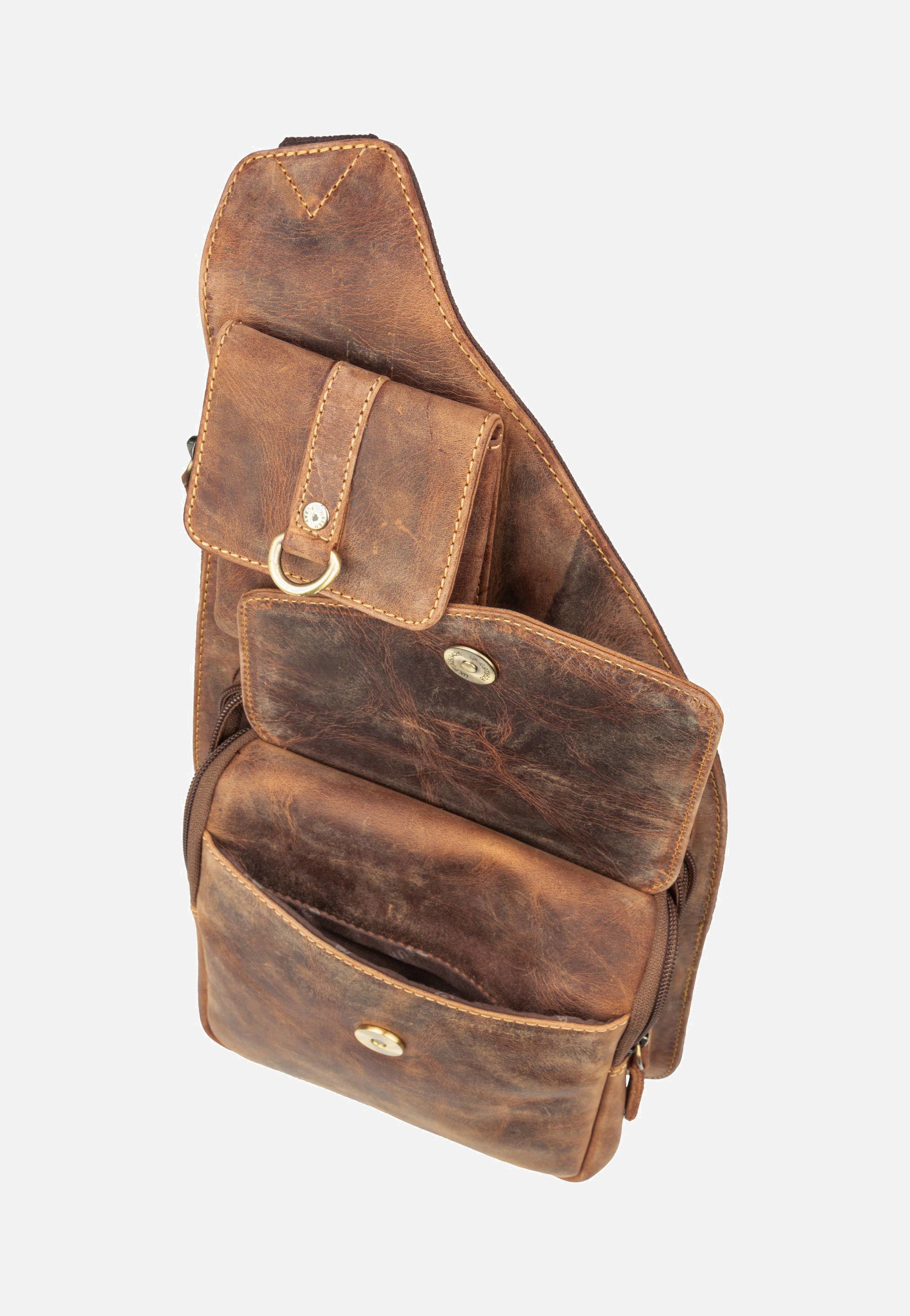 Greenburry Vintage 1559 Bodybag Sattelbraun Sling Bag