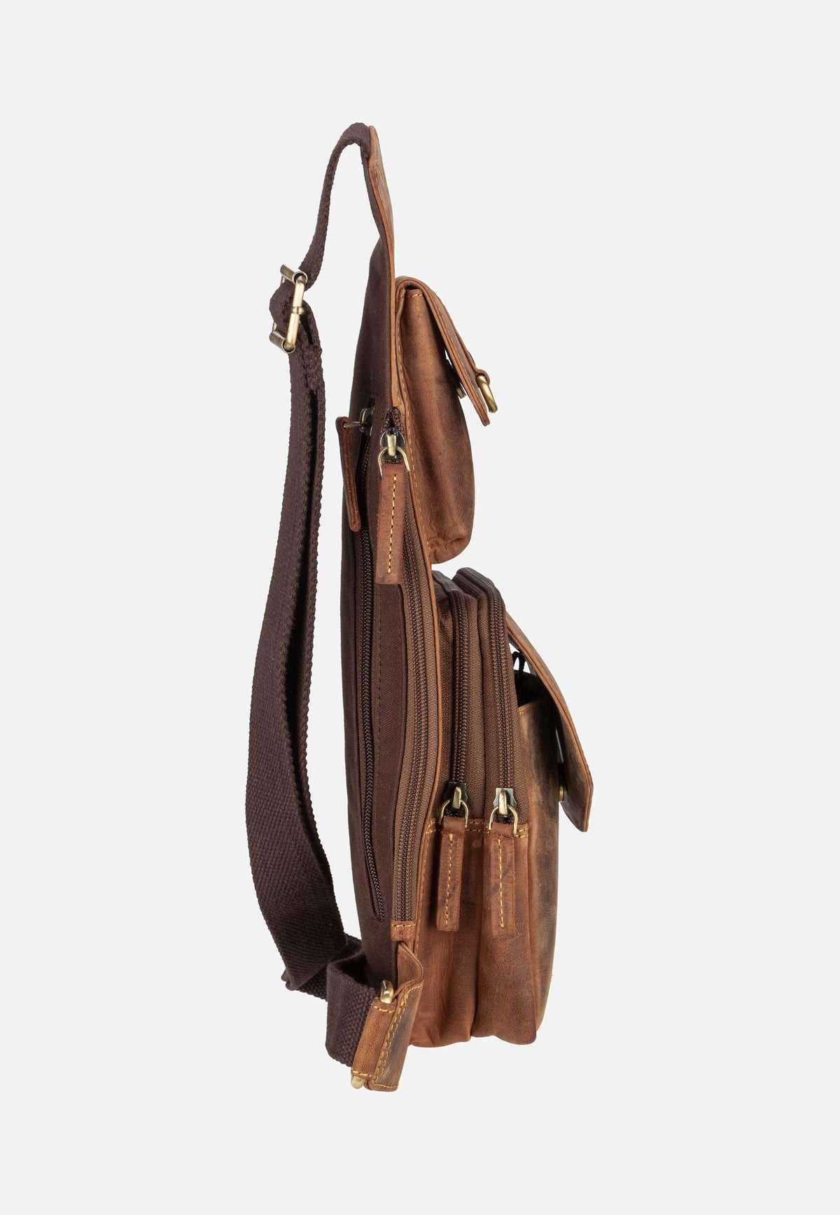 Greenburry Vintage 1559 Bodybag Sattelbraun Sling Bag