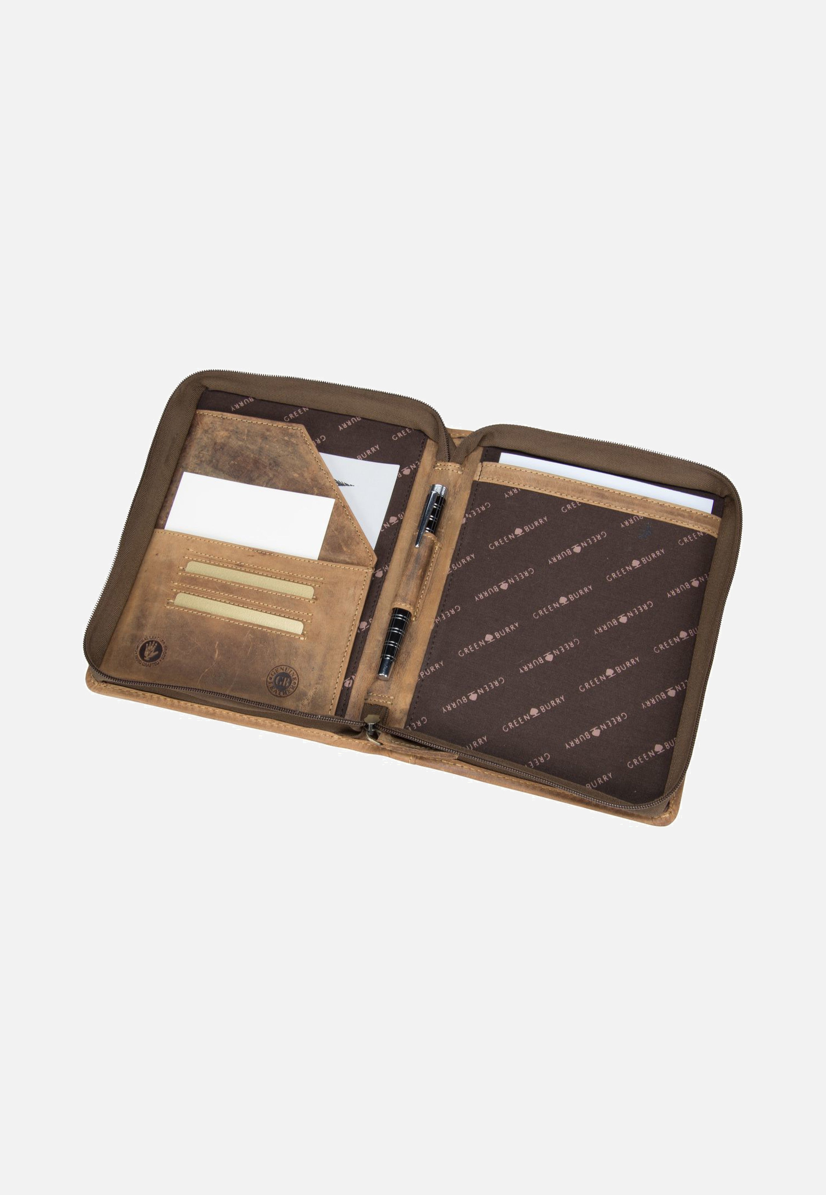 Greenburry Vintage 1633 RV A5 Brown Document Folder