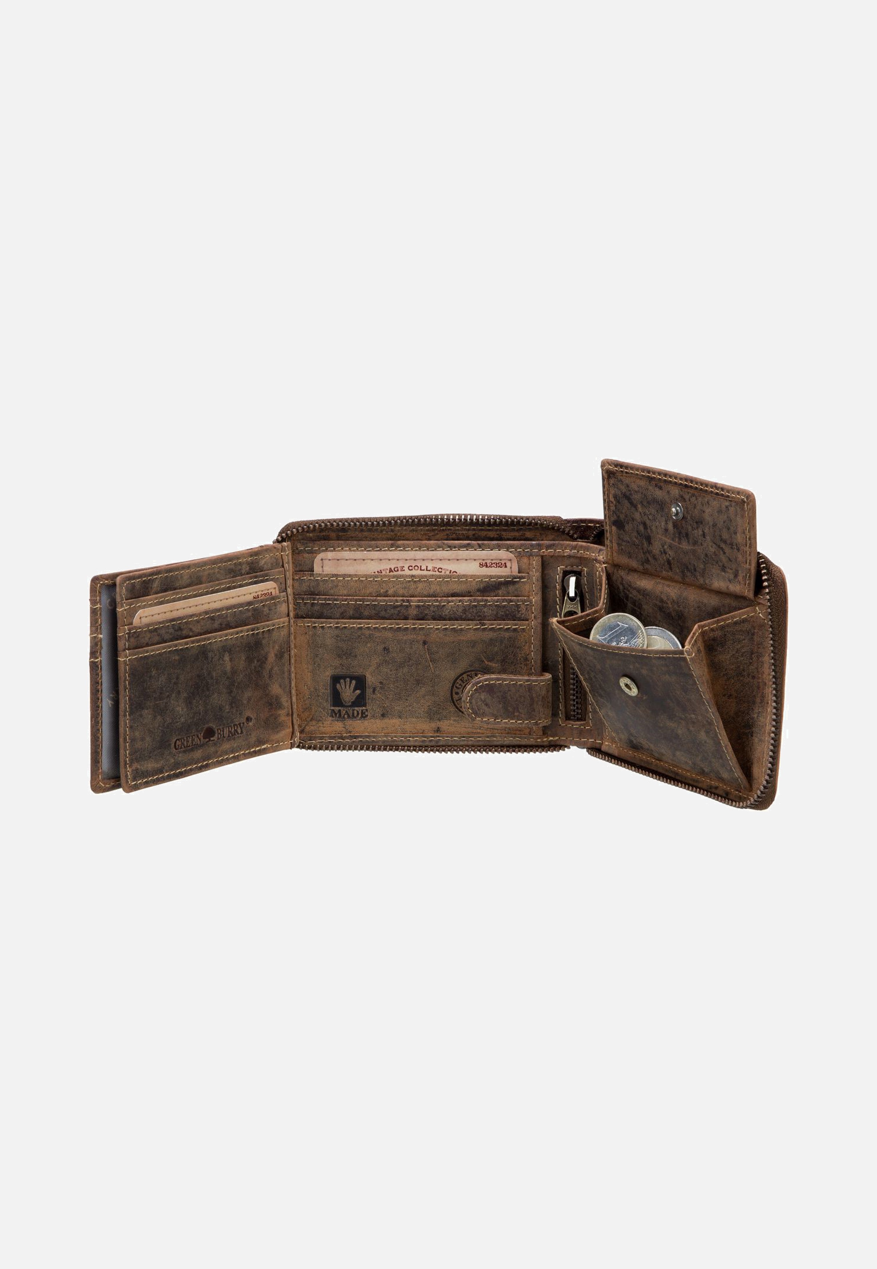 Greenburry Vintage 1666 Sattelbraun Portemonnaie