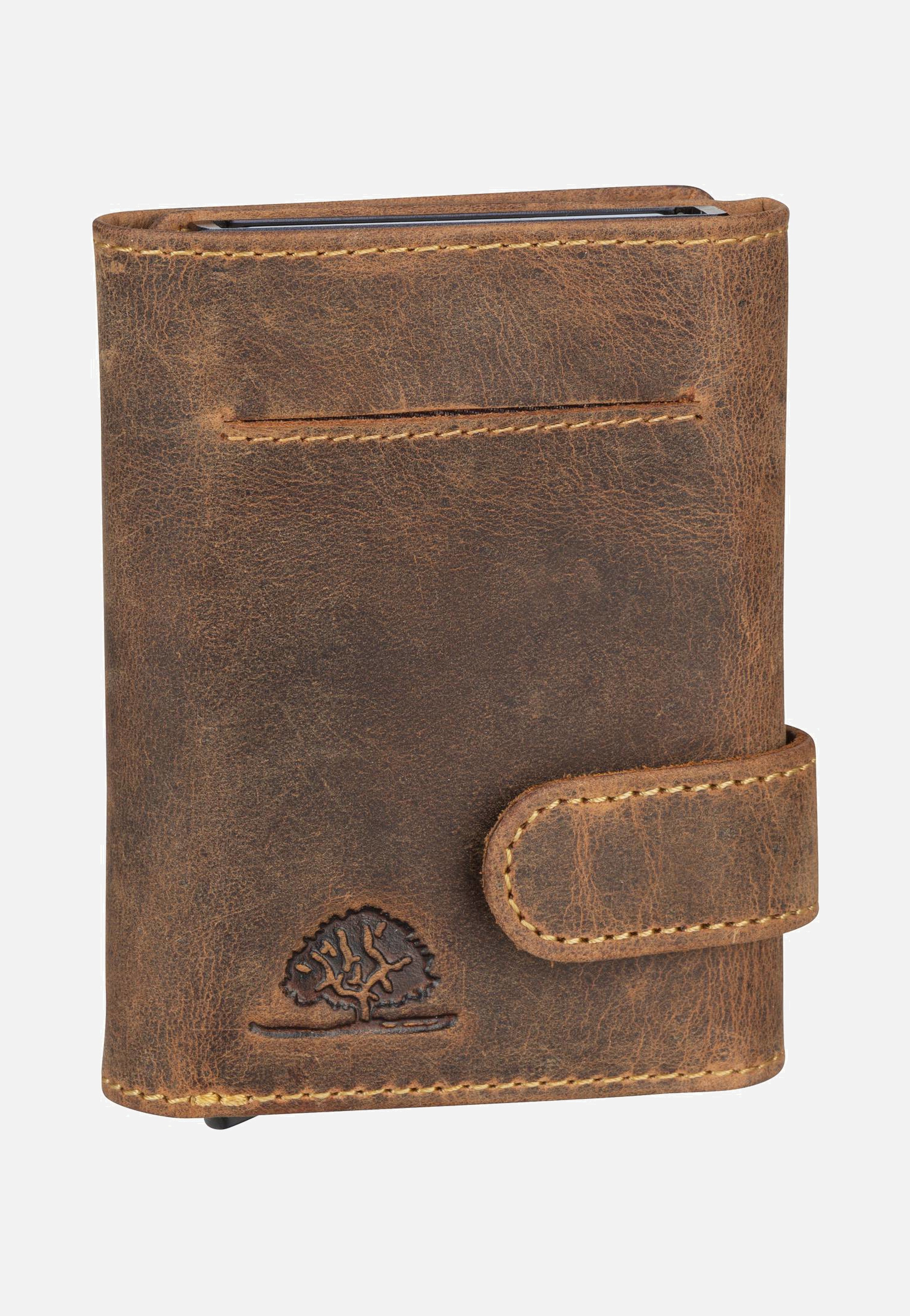 Greenburry Vintage 1687 Sattelbraun Card Holder