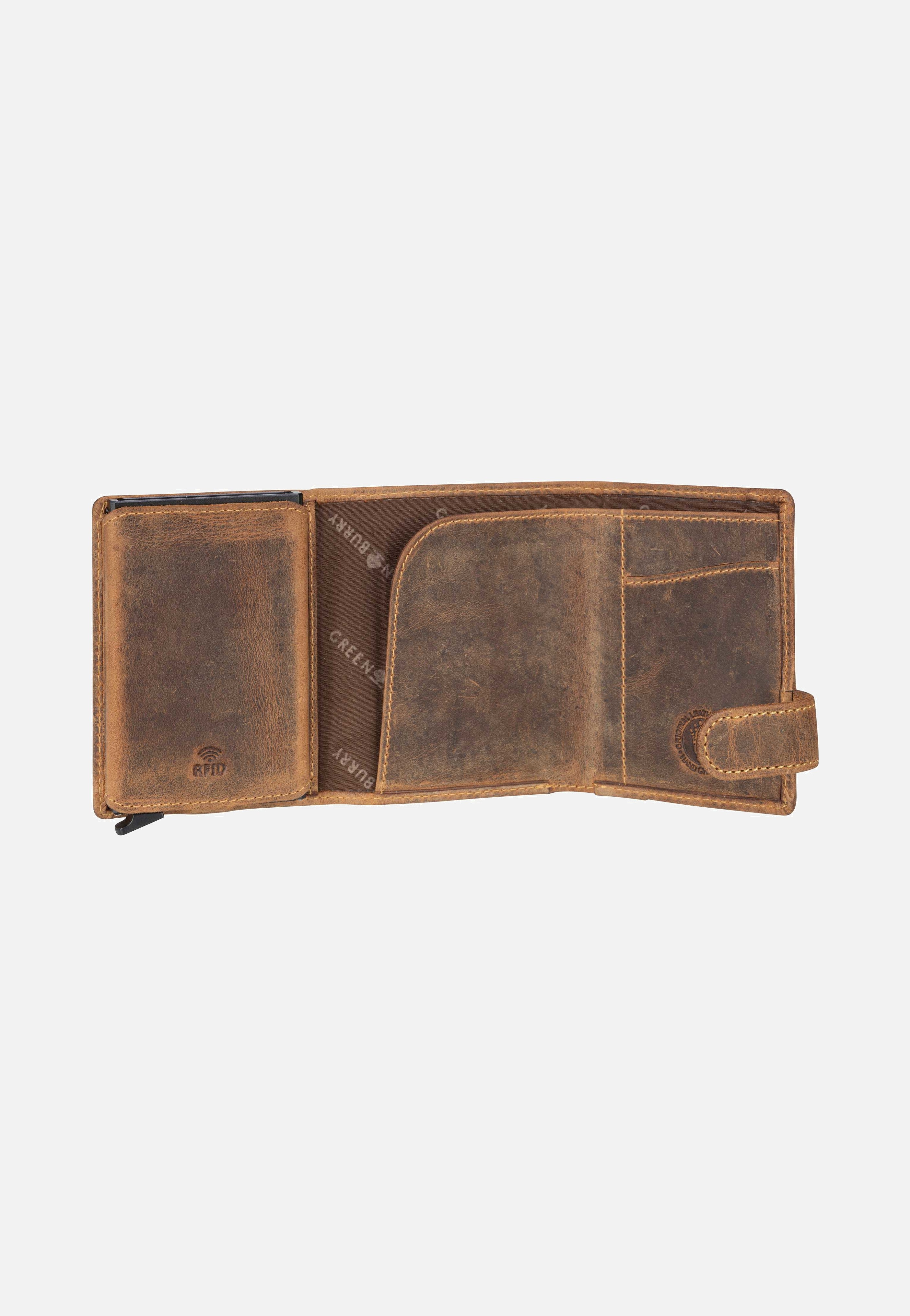 Greenburry Vintage 1687 Sattelbraun Card Holder