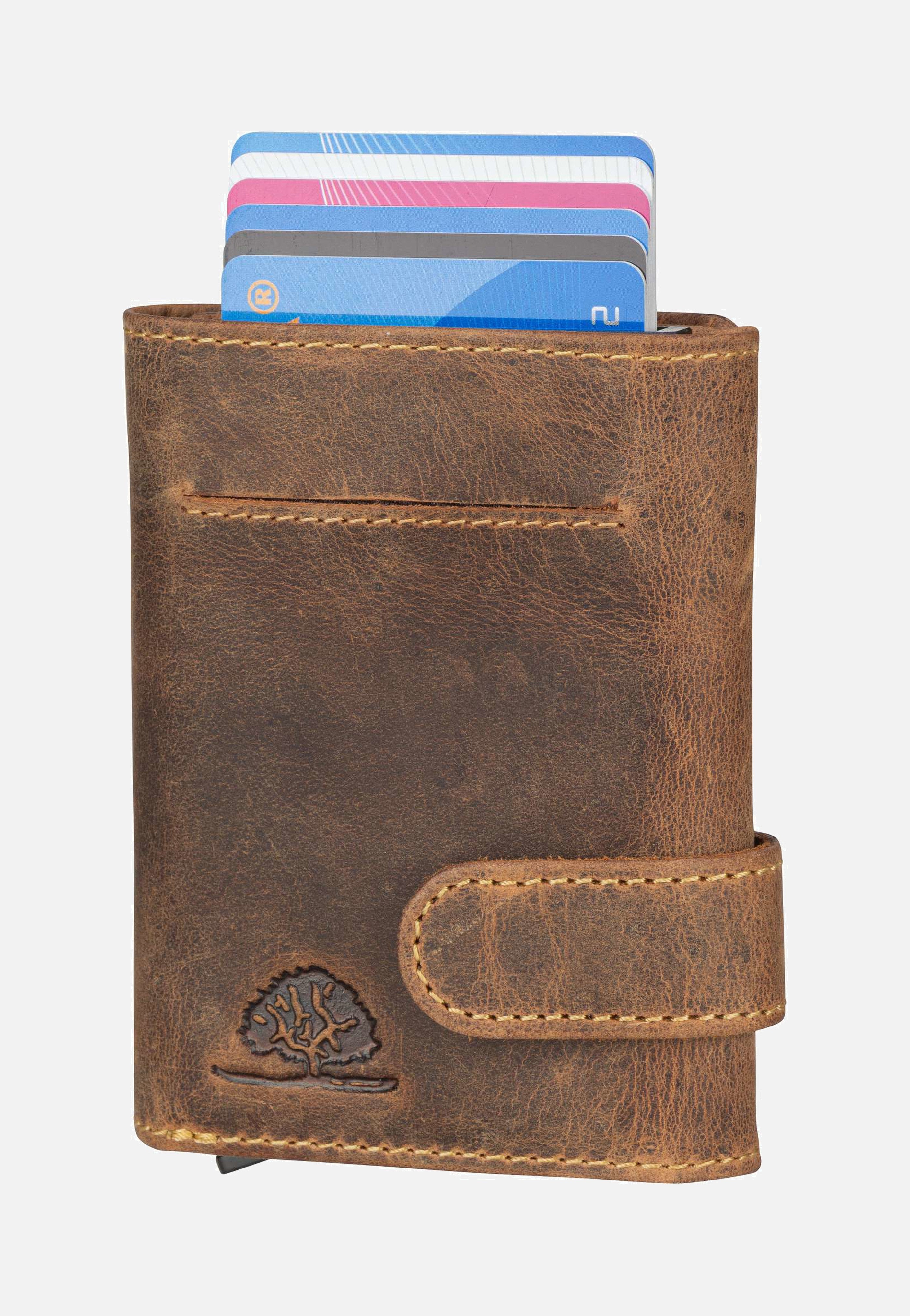 Greenburry Vintage 1687 Sattelbraun Card Holder